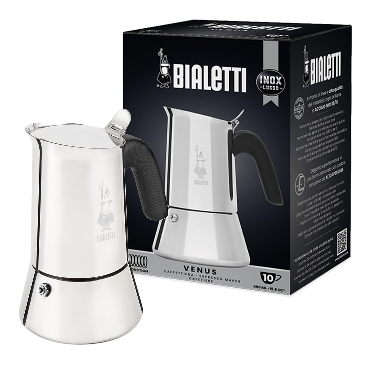 Bialetti New Venus Induction, la cafetière italienne inox — idée cadeau original