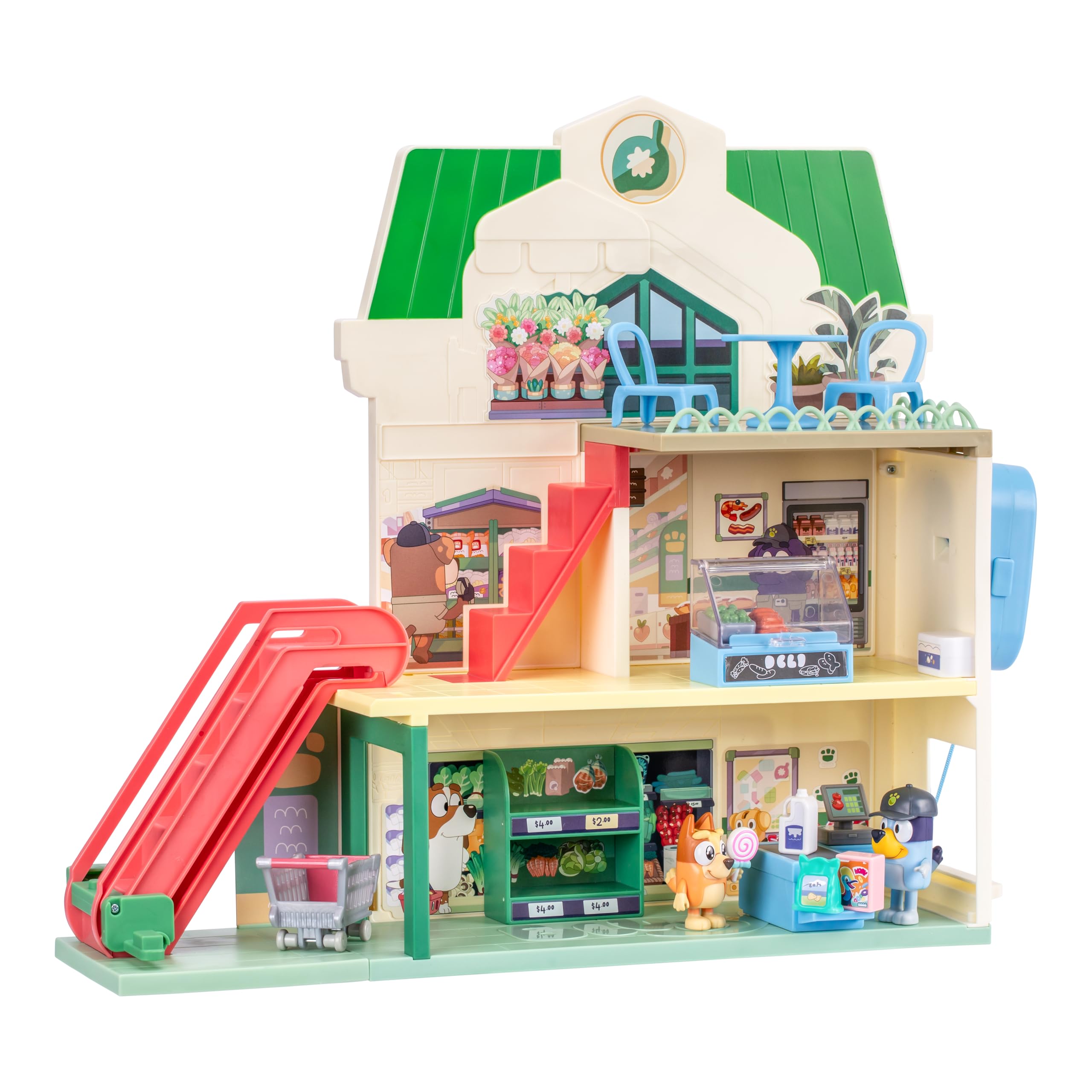 Bluey and Bingo Supermarket Playset with Escalator and Sounds — original gift idea