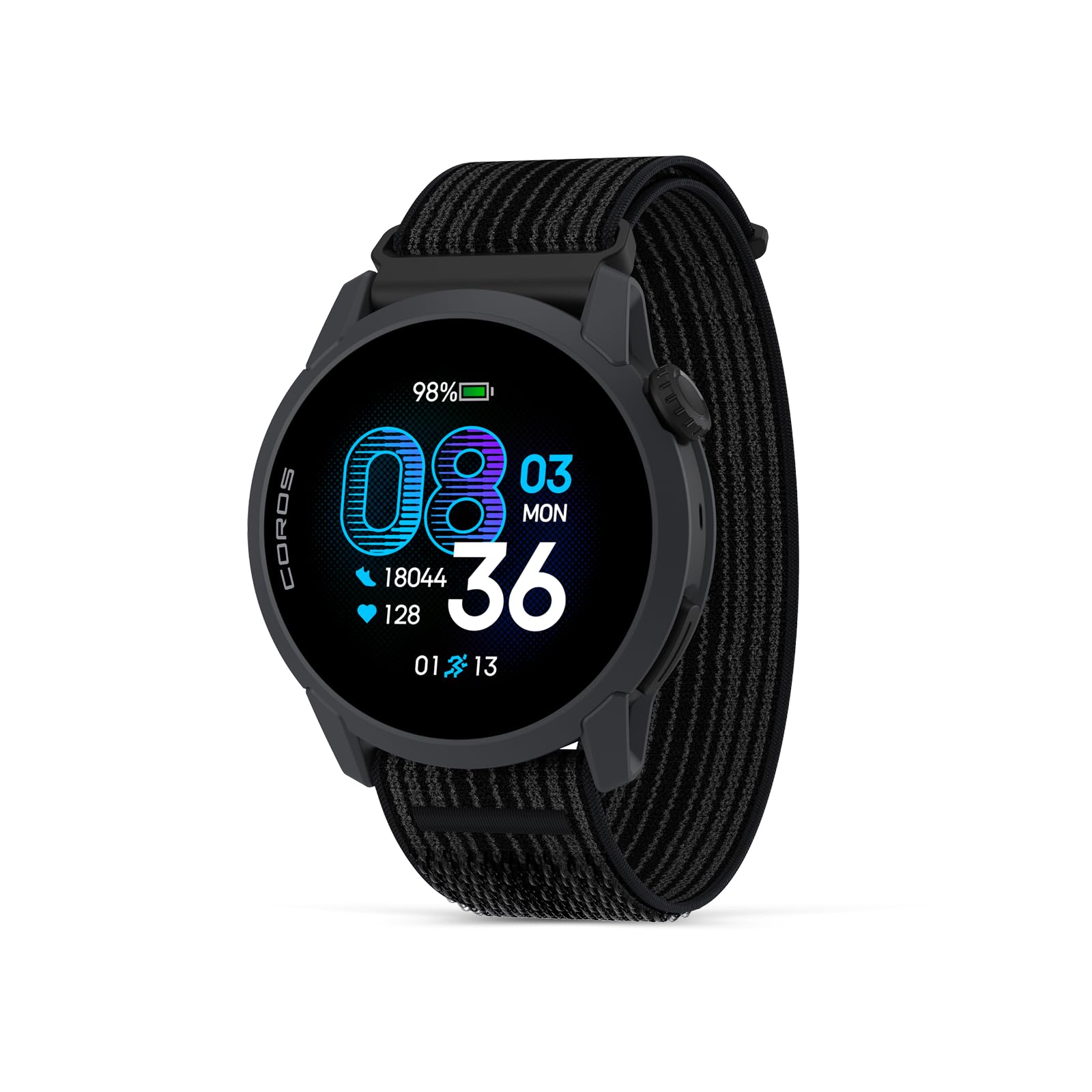 COROS PACE 4 Ultralight Sport GPS Watch, Black Nylon — original gift idea