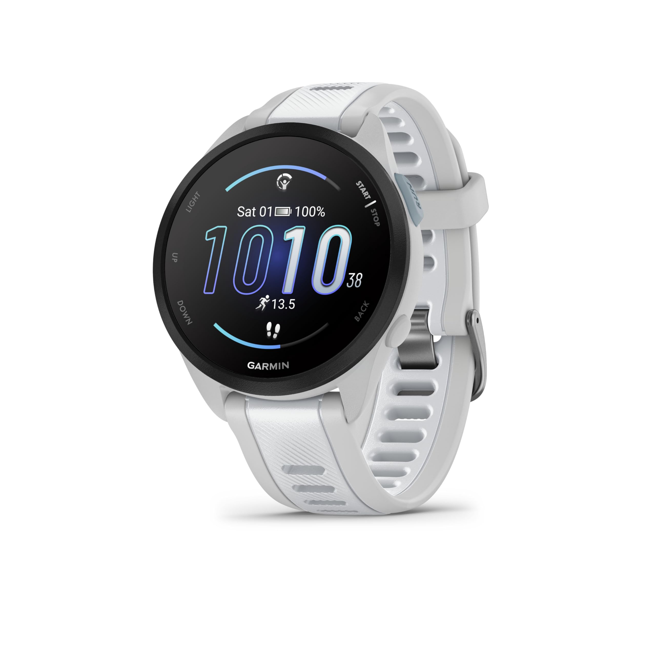 Garmin Forerunner 165, montre GPS de running (blanc/gris, 43 mm) — idée cadeau original