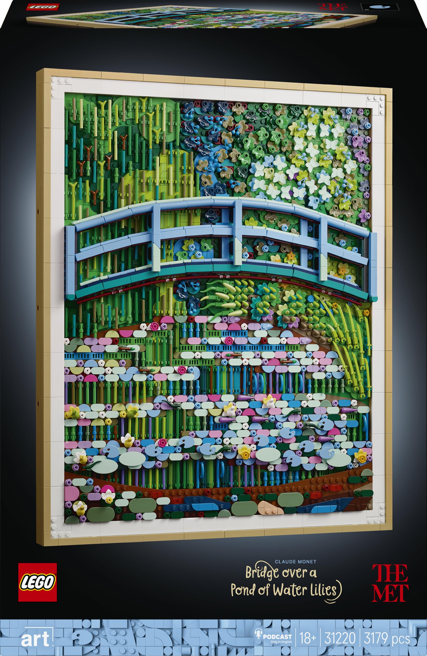 LEGO Art Claude Monet : Le Bassin aux nymphéas, Harmonie verte (31220) — idée cadeau original