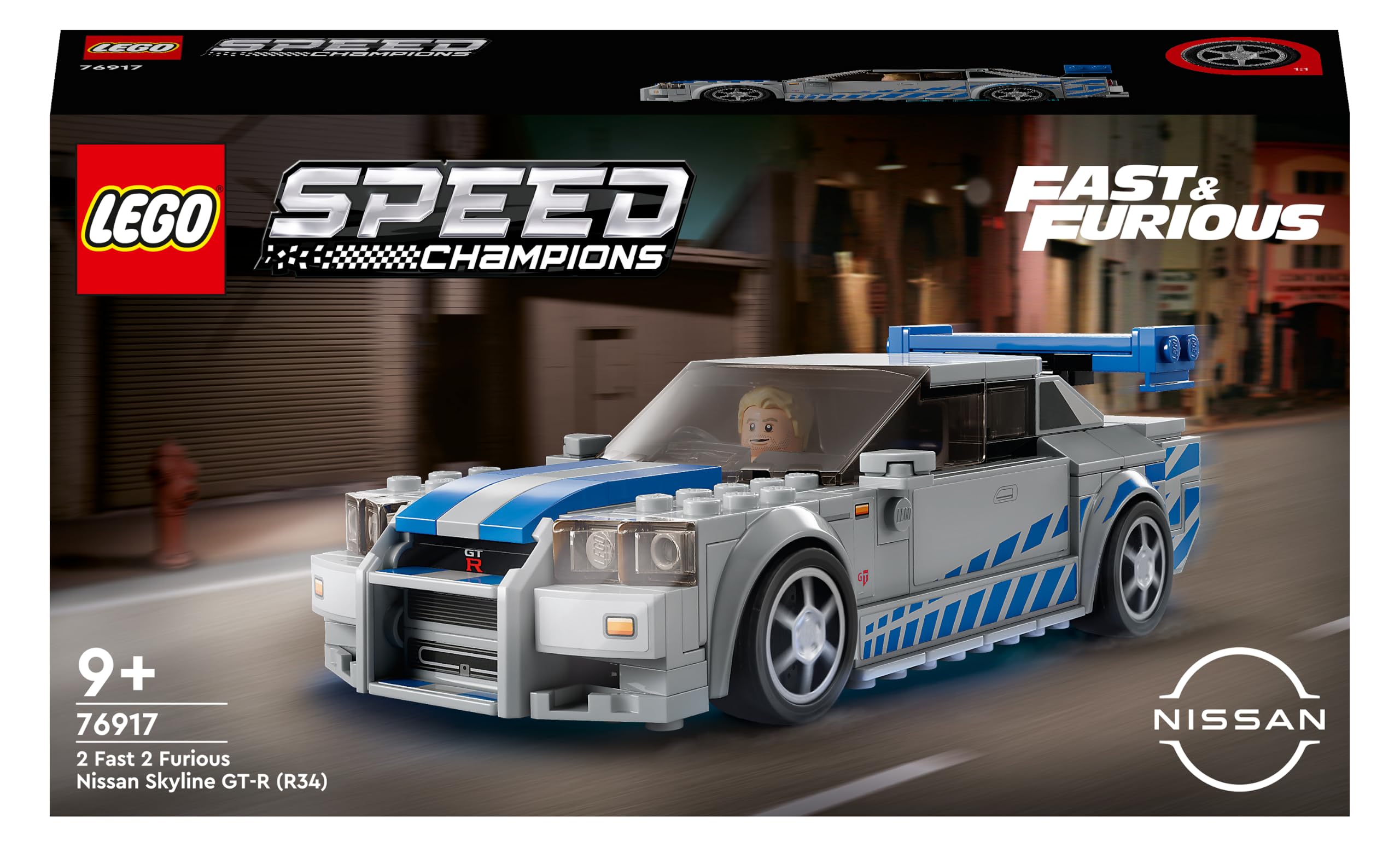 LEGO Speed Champions Nissan Skyline GT-R (R34) 76917 — idée cadeau original