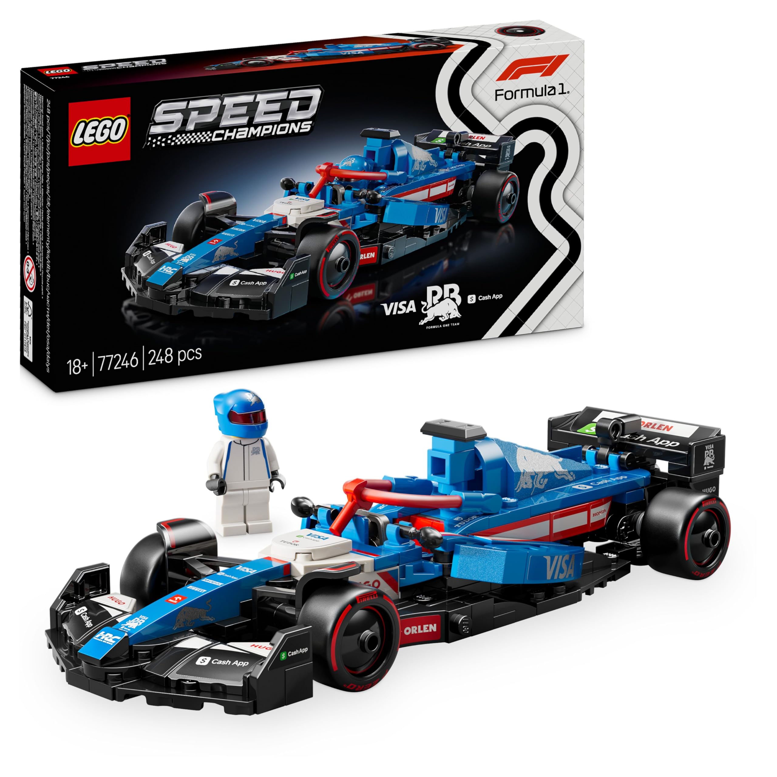 LEGO Speed Champions 77246 Voiture F1 Visa Cash App RB VCARB 01 — idée cadeau original