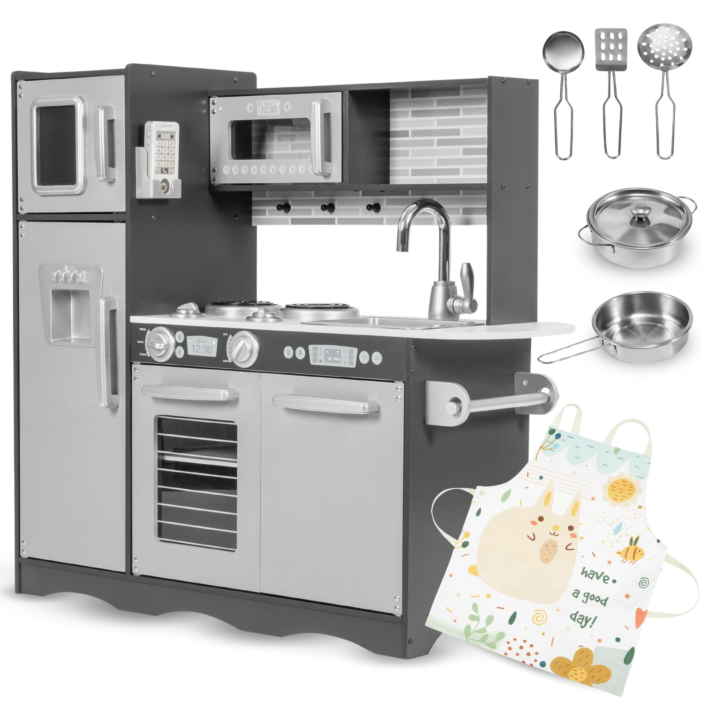 Mamabrum Grande Cuisine en bois pour enfant avec LED — idée cadeau original