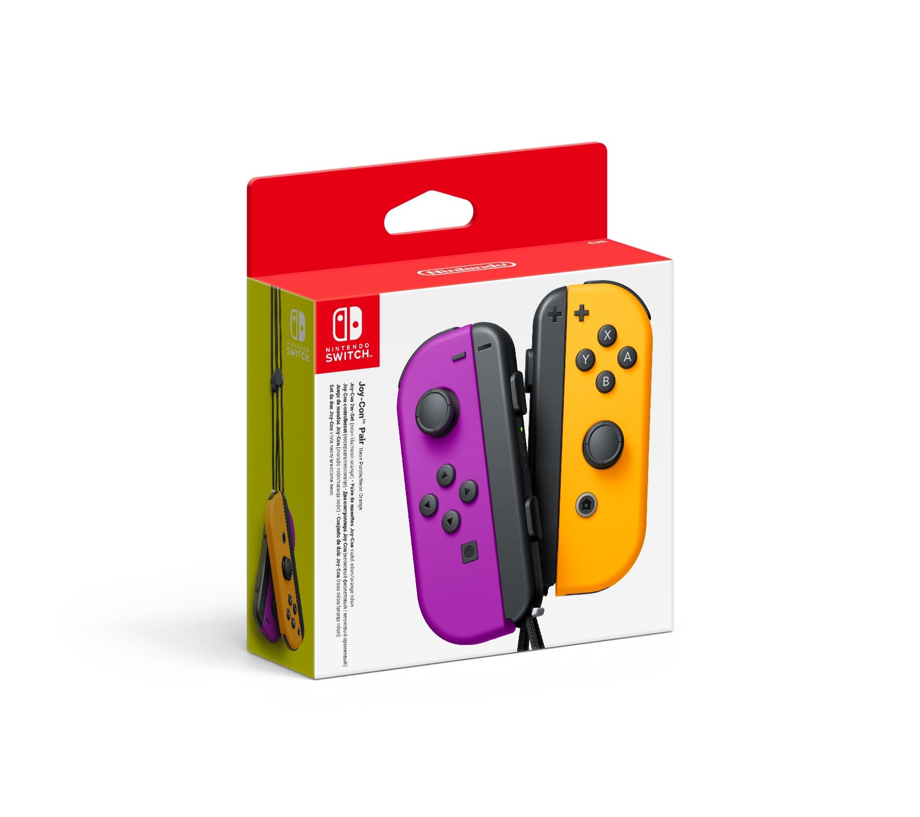 Nintendo Paire de Joy-Con, Violet Néon / Orange Néon — idée cadeau original