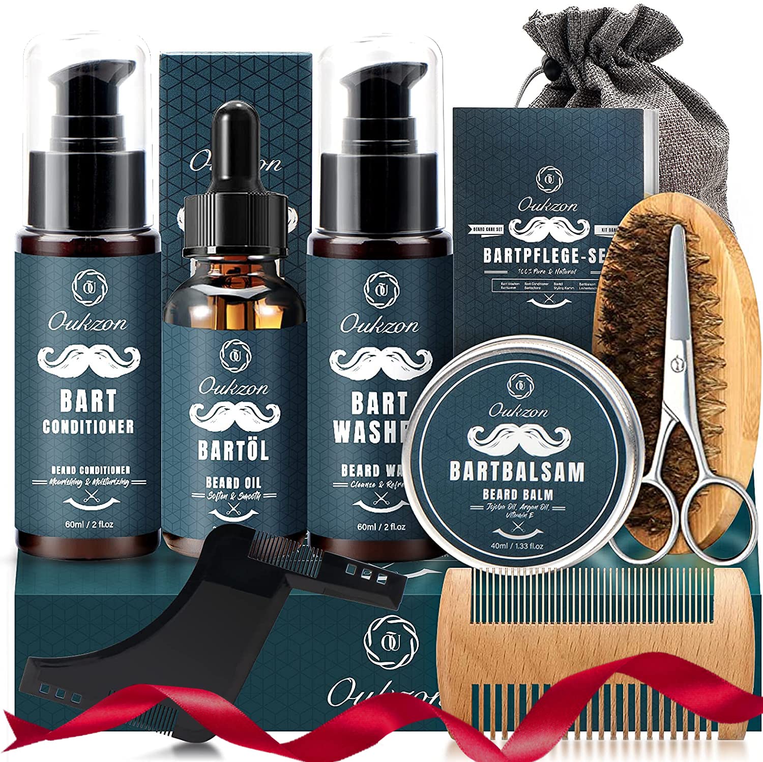 Oukzon, coffret soin de la barbe 10 en 1 — idée cadeau original