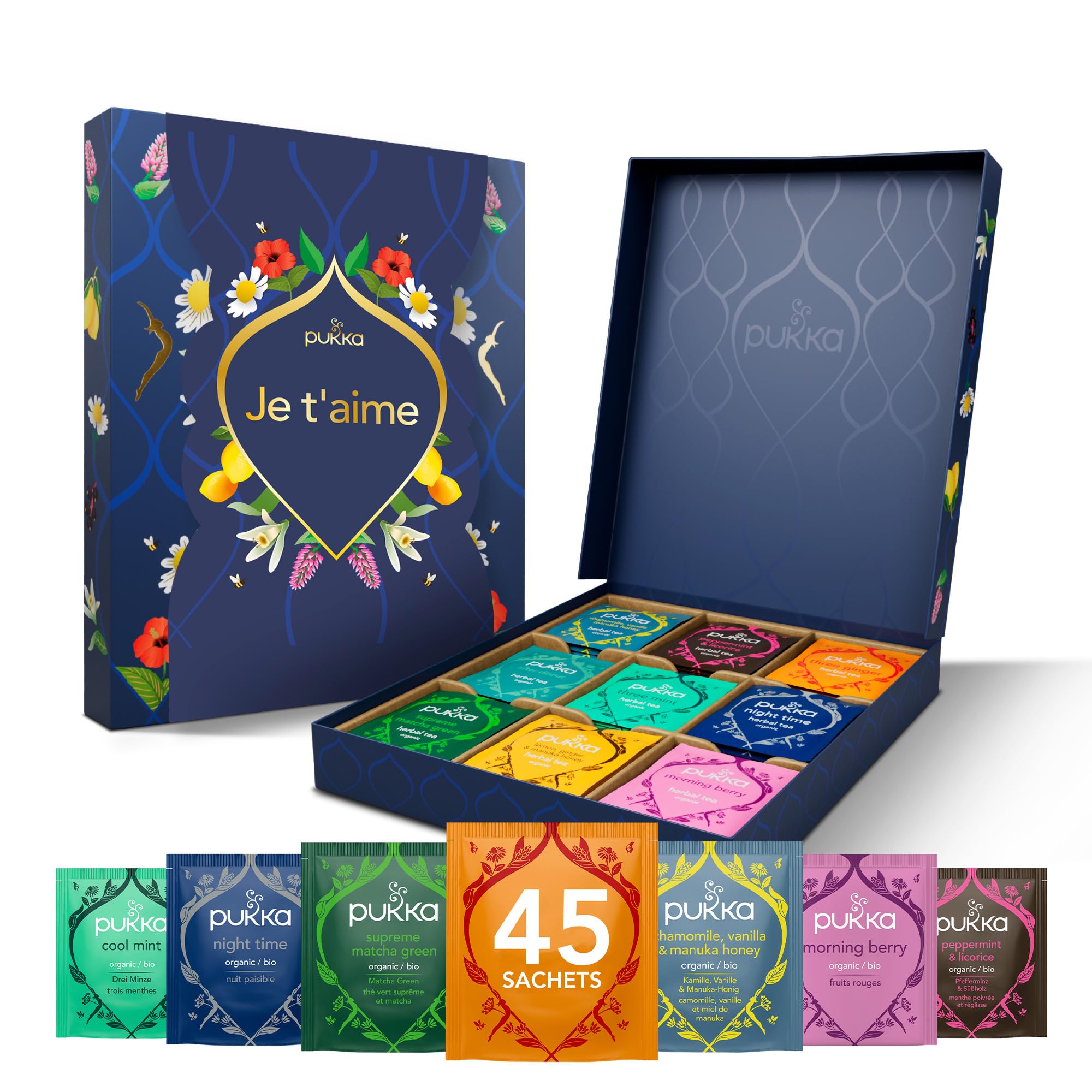 Le coffret Pukka Sélection « Je t'aime », tisanes et thé bio — idée cadeau original