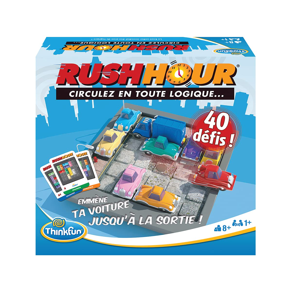 ThinkFun Rush Hour, jeu de logique et casse-tête (dès 8 ans) — idée cadeau original