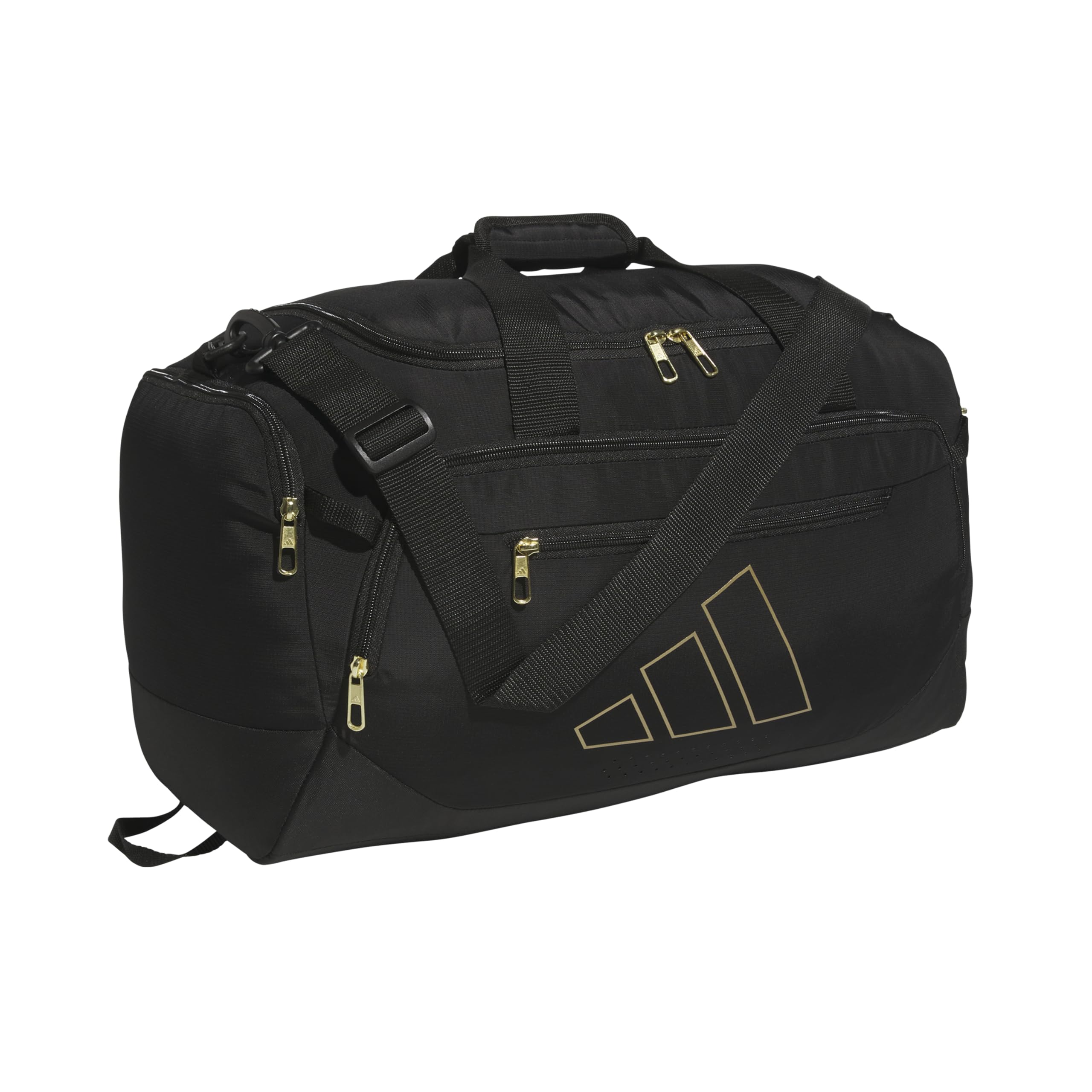 adidas Defender Duffel Bag, Small (Black/Gold Metallic) — original gift idea