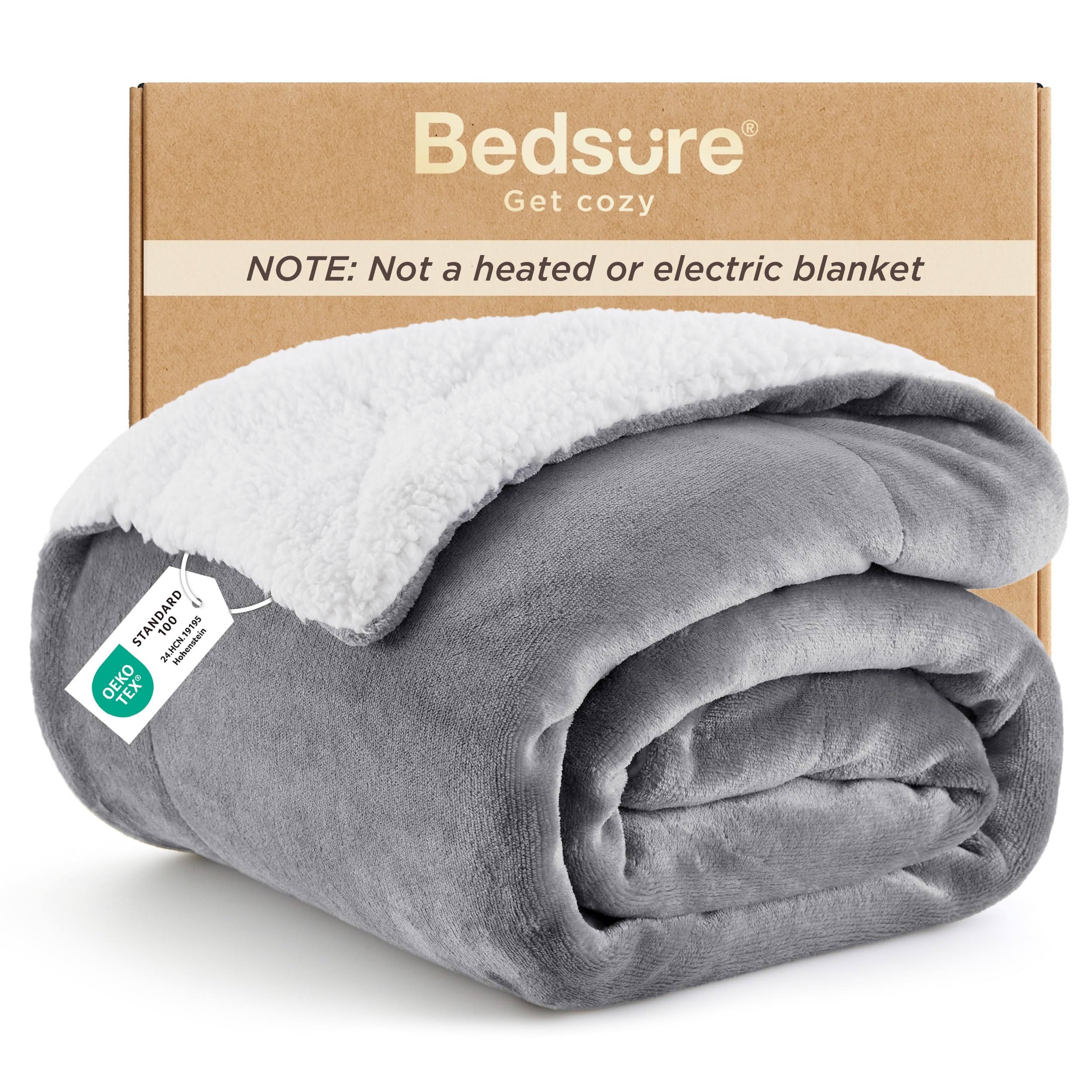 Bedsure GentleSoft Sherpa Fleece Throw Blanket, Twin 60x80 in — original gift idea