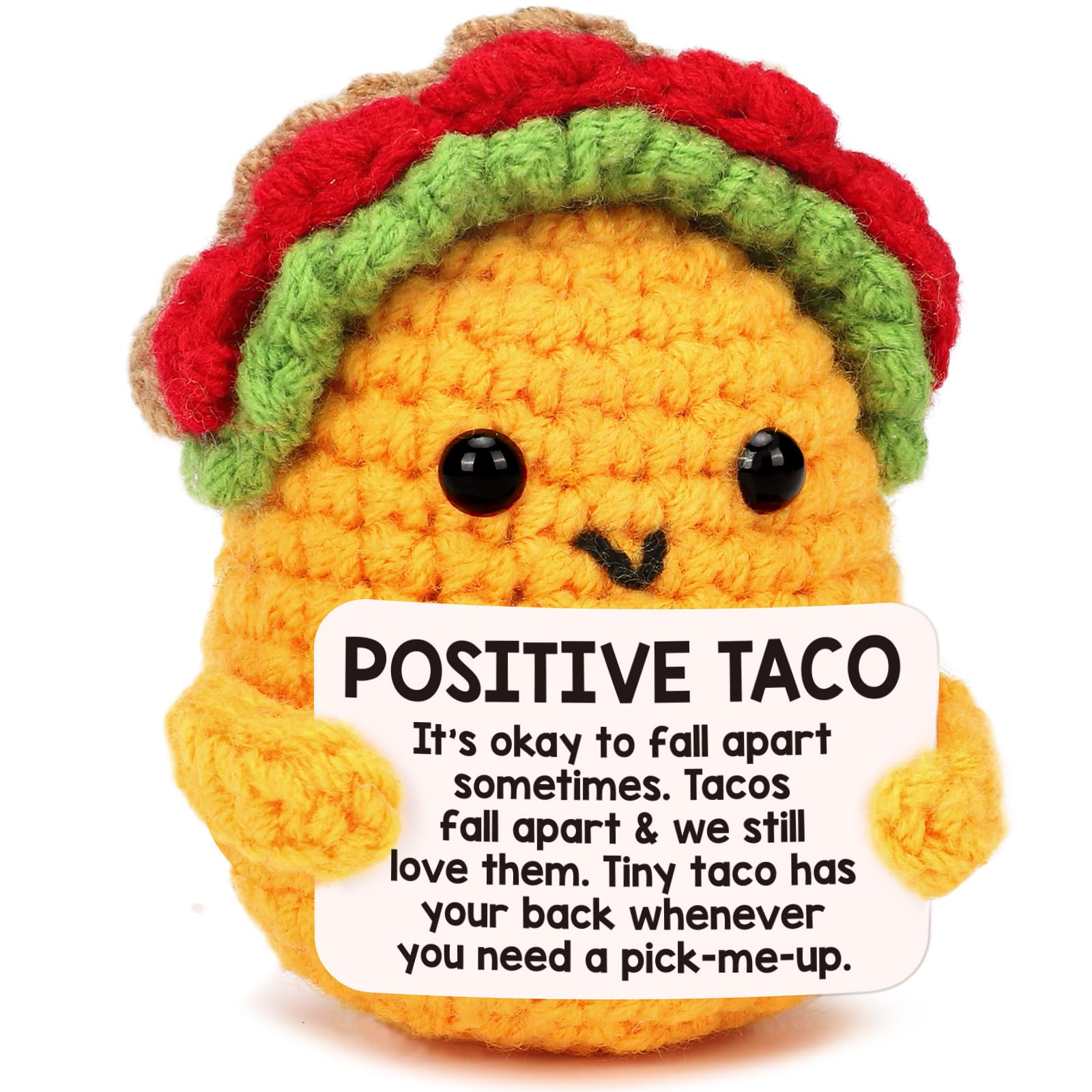 Positive Crochet Taco Gift with Card — original gift idea
