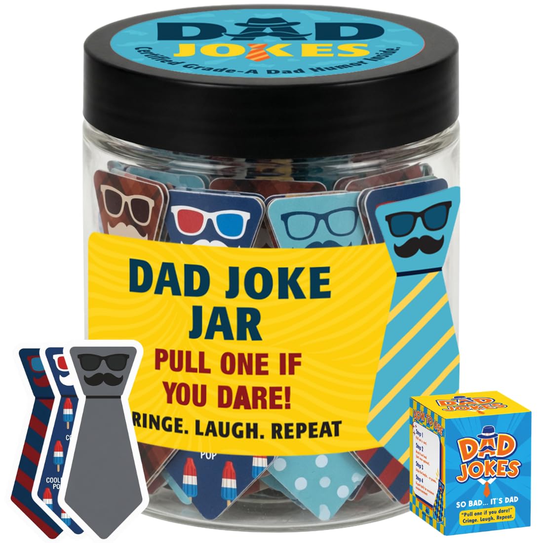DEARMINE 60 Dad Jokes Jar — original gift idea