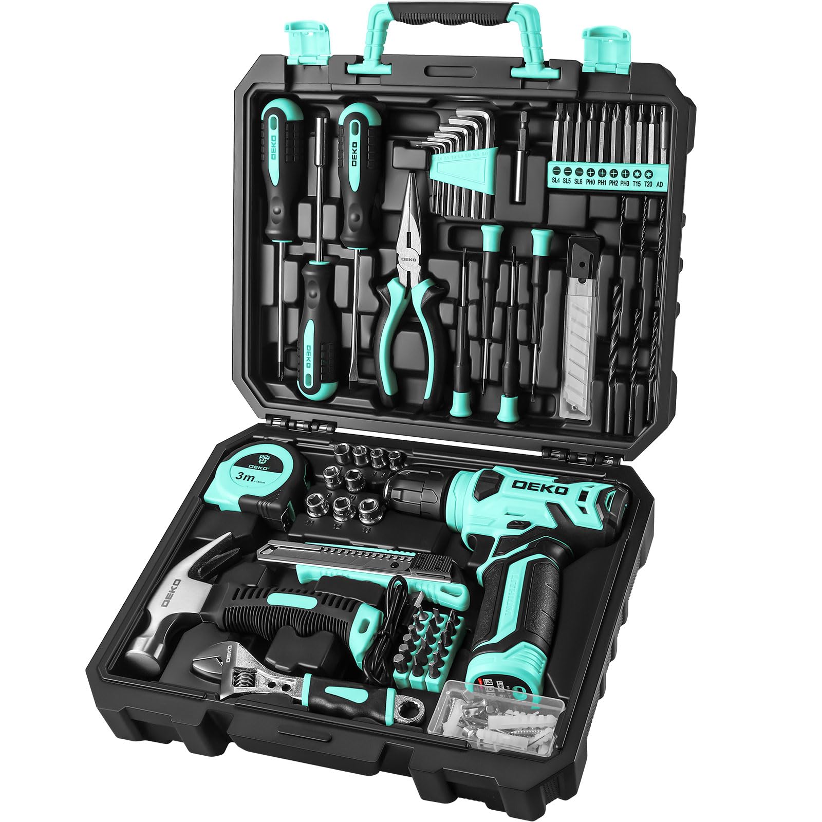 DEKOPRO Drill Set with 8V Cordless Drill and Home Tool Kit — original gift idea