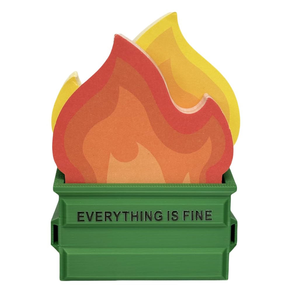 Garbage Can Fire Sticky Notes — original gift idea
