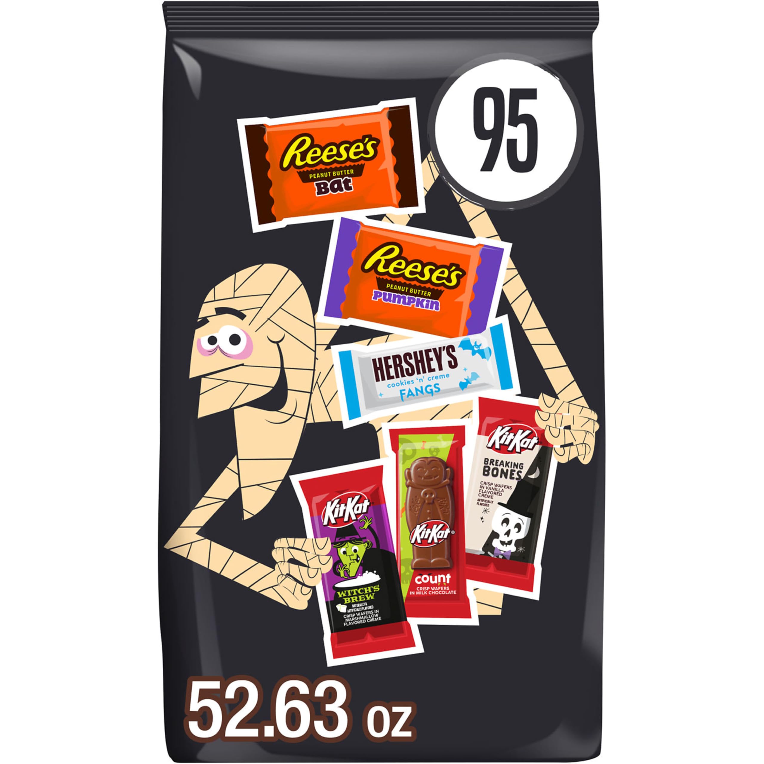 Hershey's Assorted Chocolate Halloween Candy Bulk Variety Pack, 52.63 oz — original gift idea