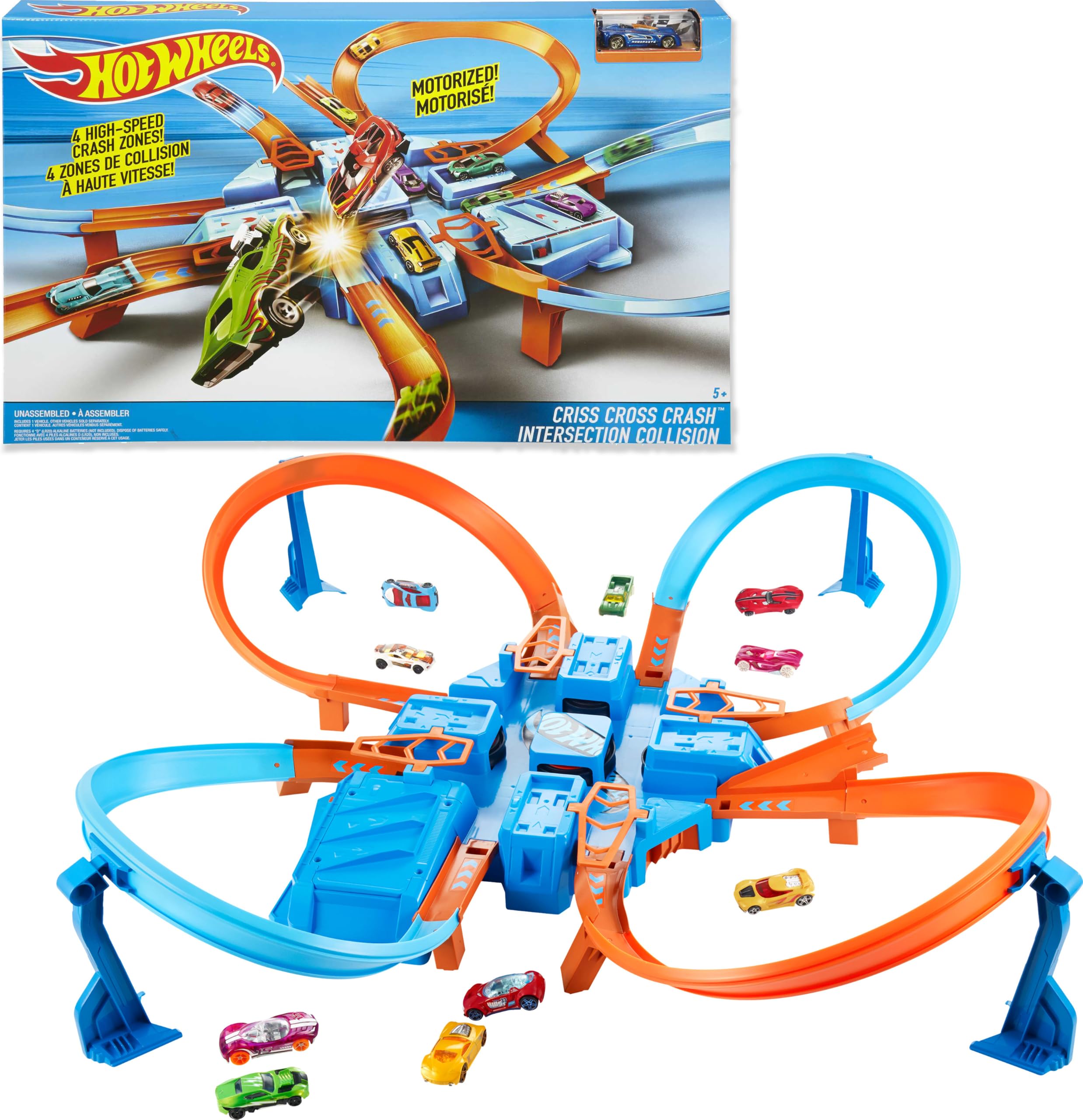 Hot Wheels Criss-Cross Crash Track Set & Car — original gift idea