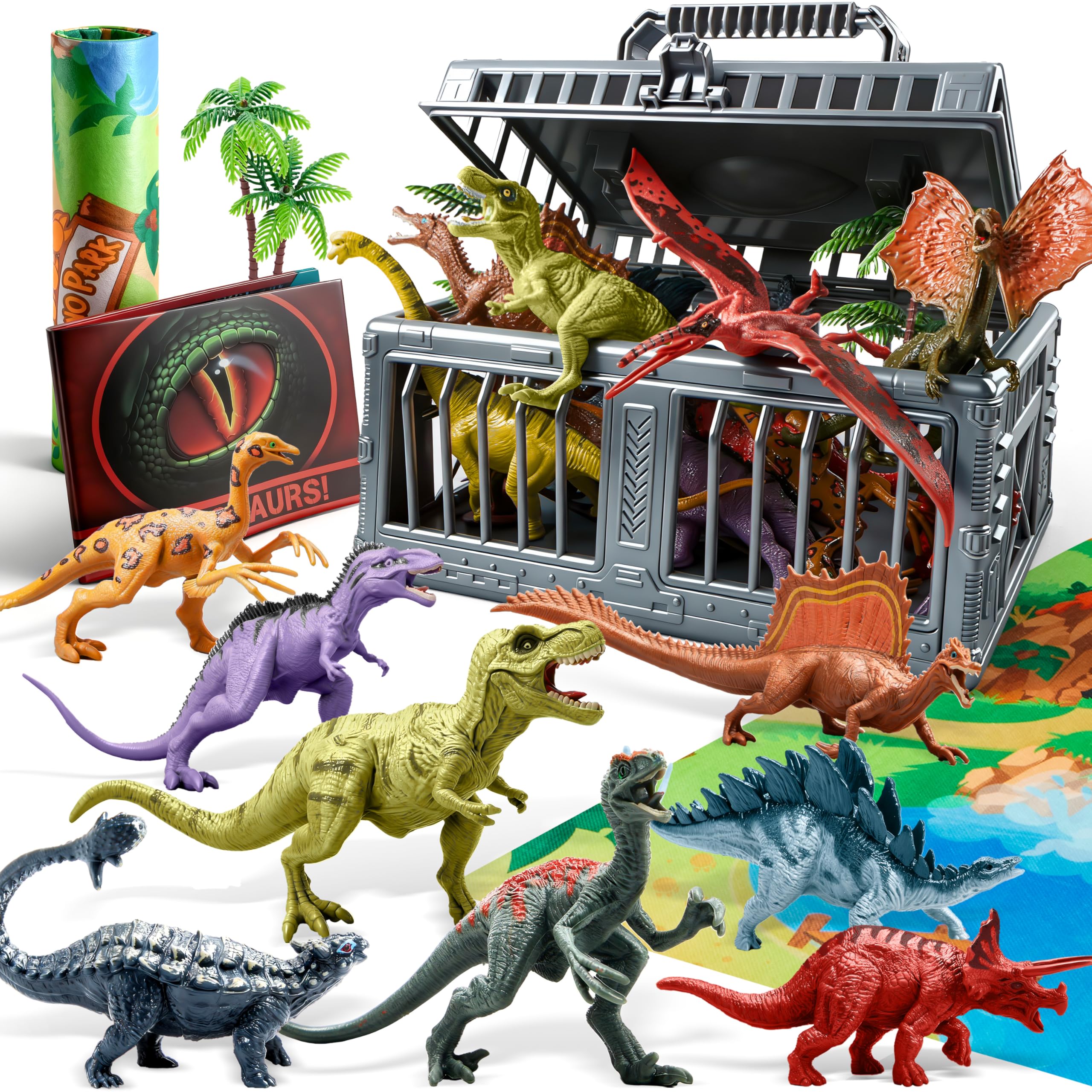 JOYIN Dinosaur Toys for Kids 3-5, 17 Realistic Dinosaur Figures — original gift idea