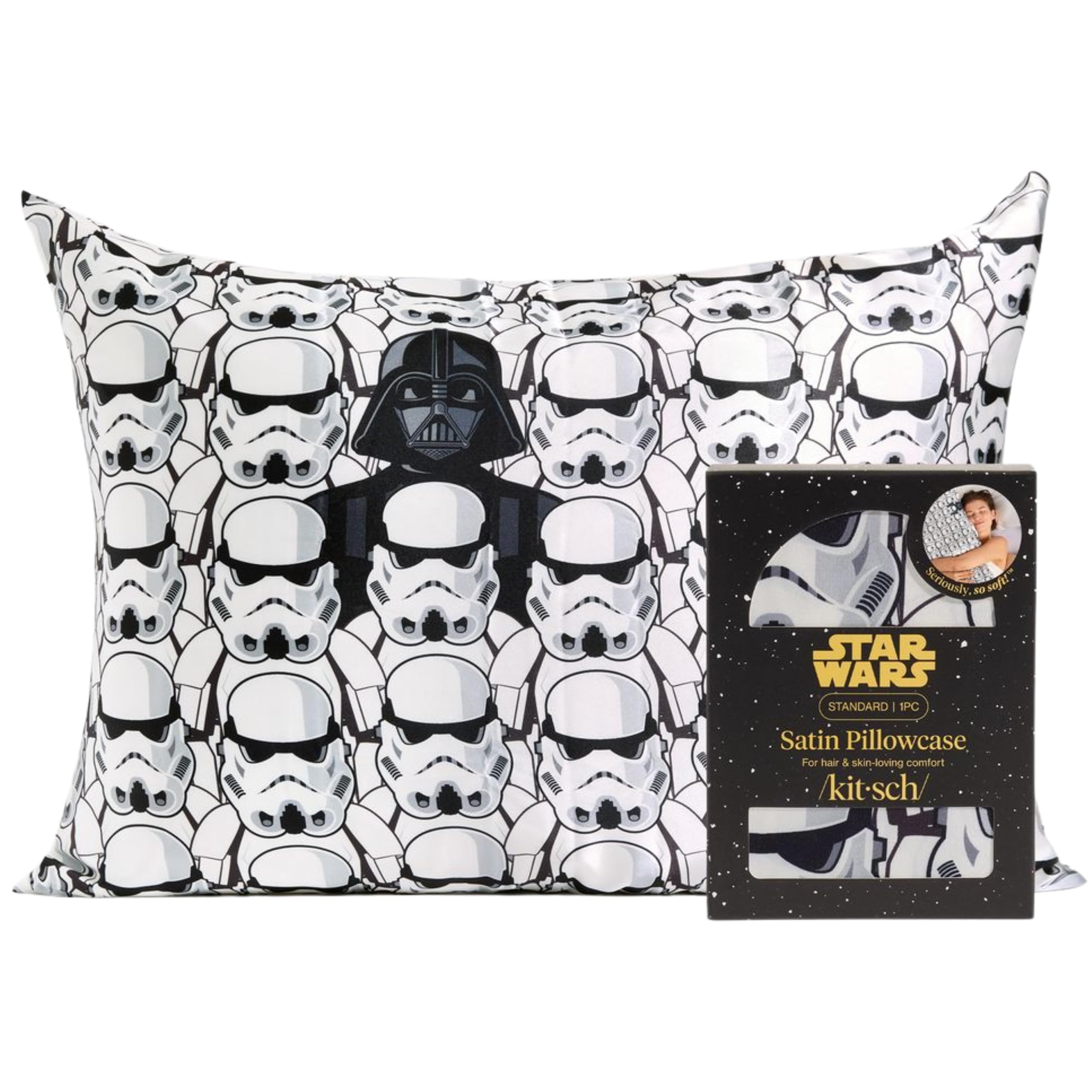 Kitsch x Star Wars Darth Vader Stormtroopers Satin Pillowcase — original gift idea