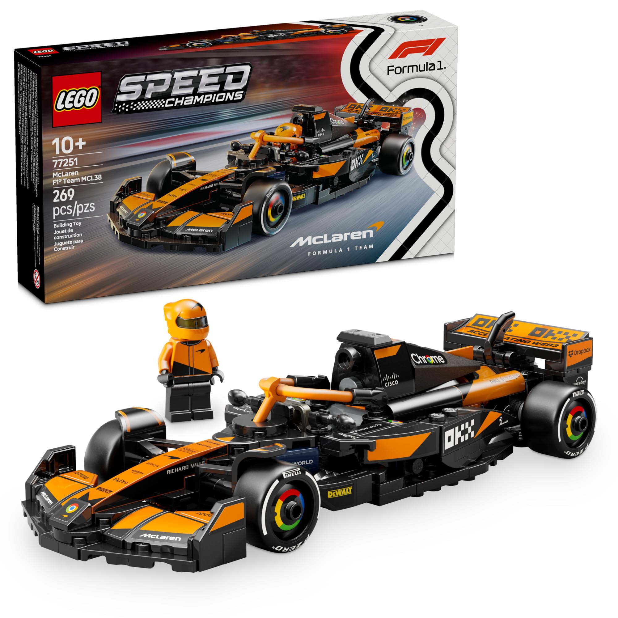 LEGO Speed Champions McLaren F1 Team MCL38 Race Car (77251) — original gift idea
