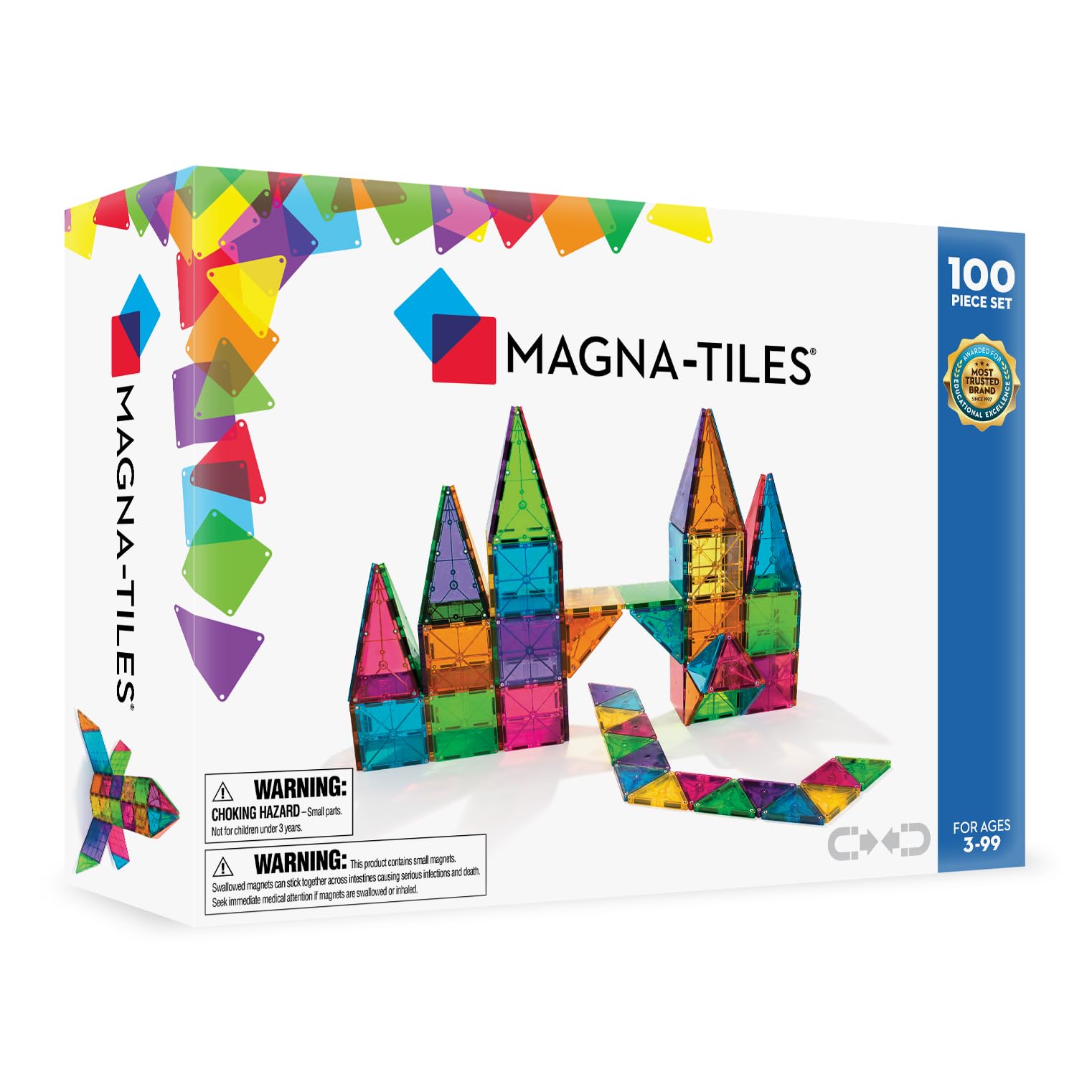 MAGNA-TILES Classic 100-Piece Magnetic Construction Set — original gift idea