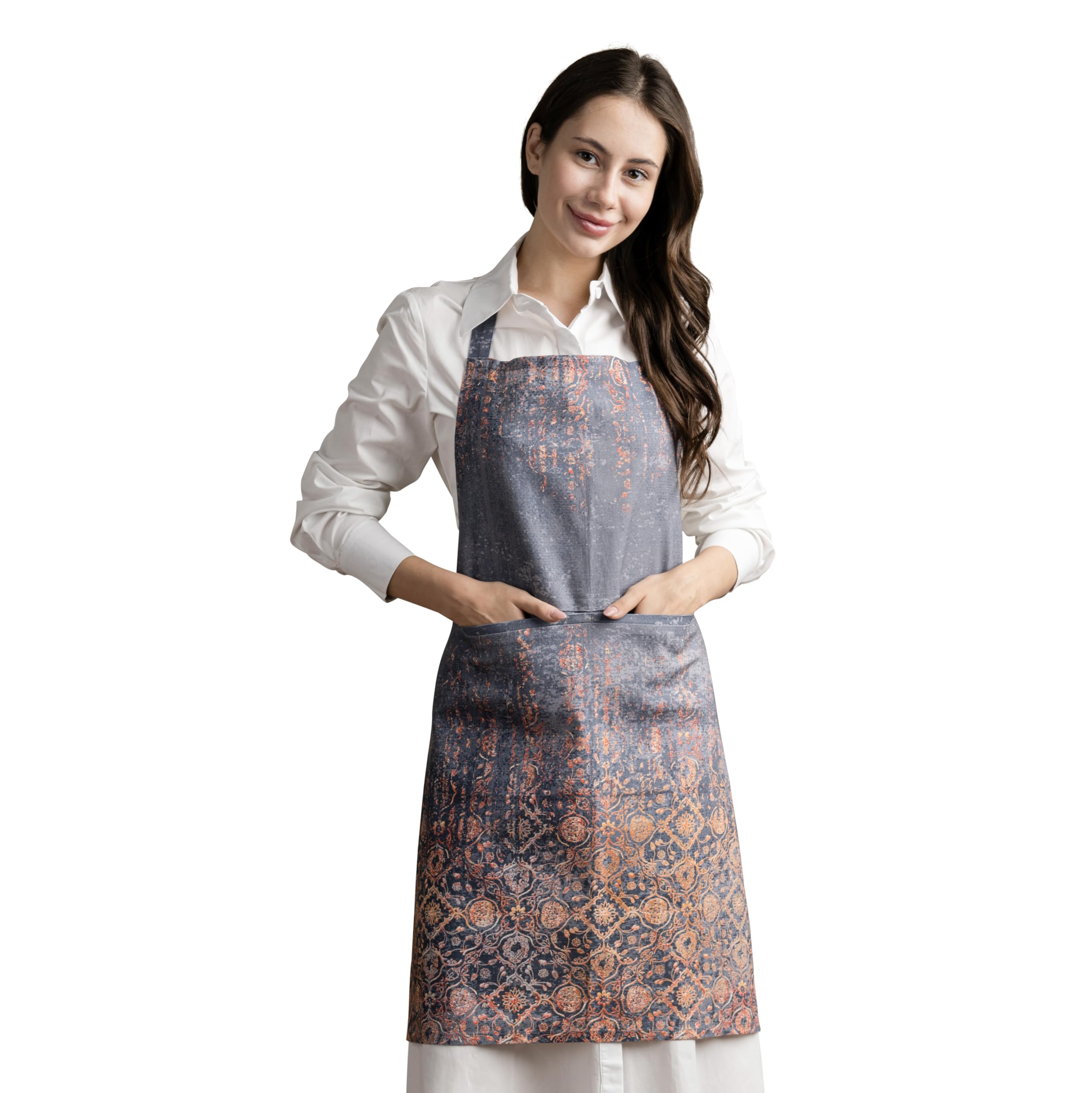 Maison d'Hermine 100% Cotton Apron for Women with Pocket — original gift idea
