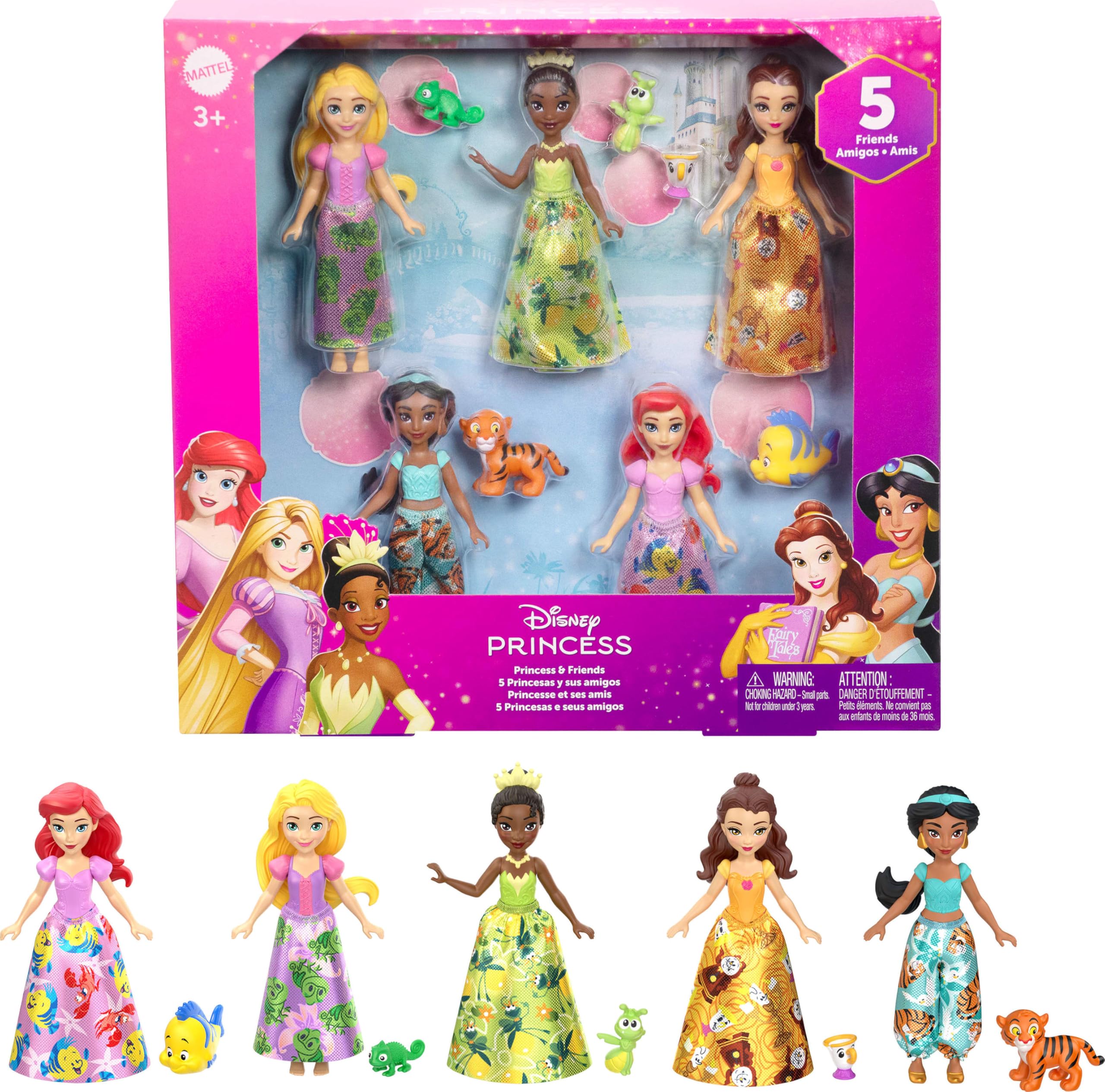 Mattel Disney Princess & Friends 5-Pack of Small Dolls — original gift idea