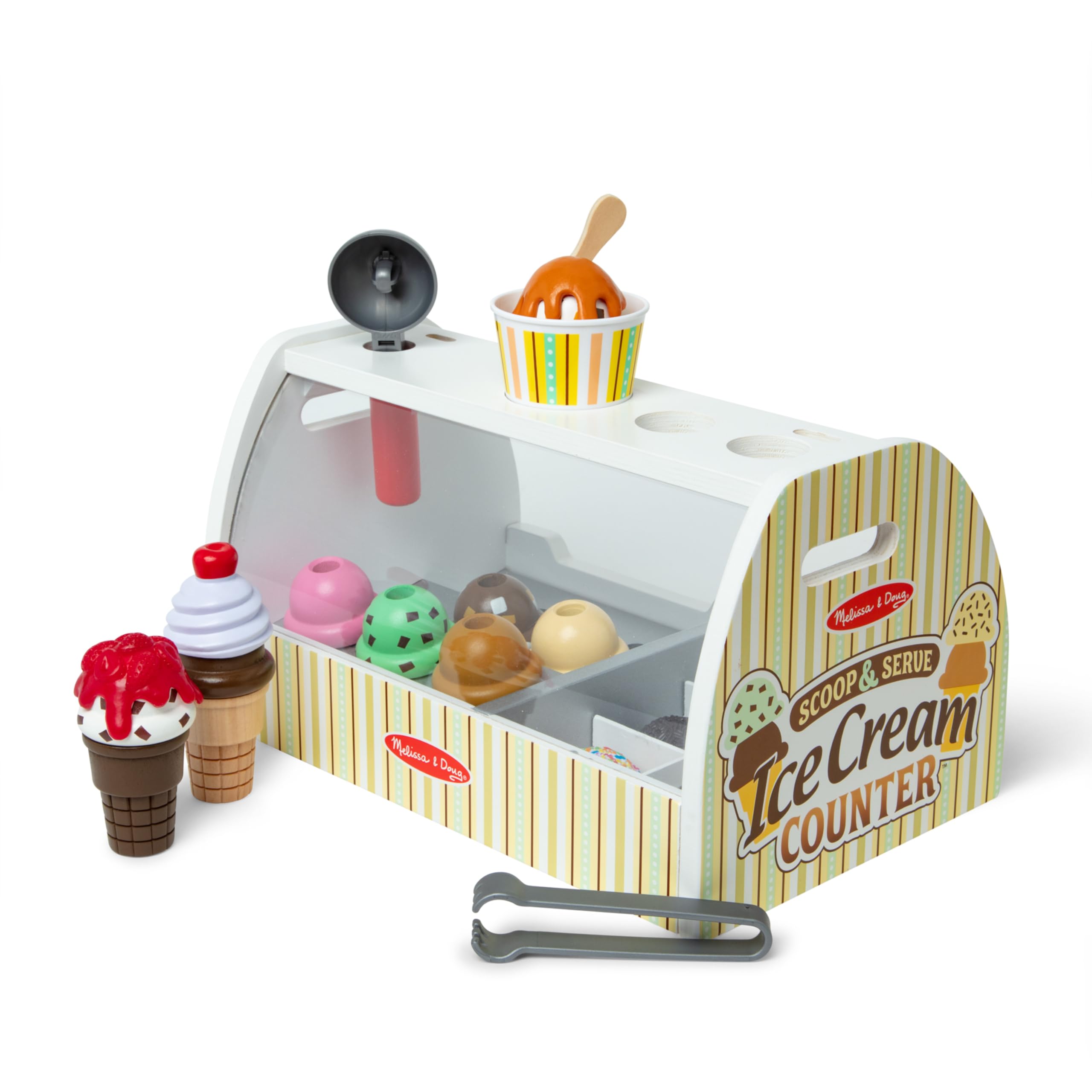 Melissa & Doug Wooden Scoop & Serve Ice Cream Counter, Pretend Play Store — original gift idea