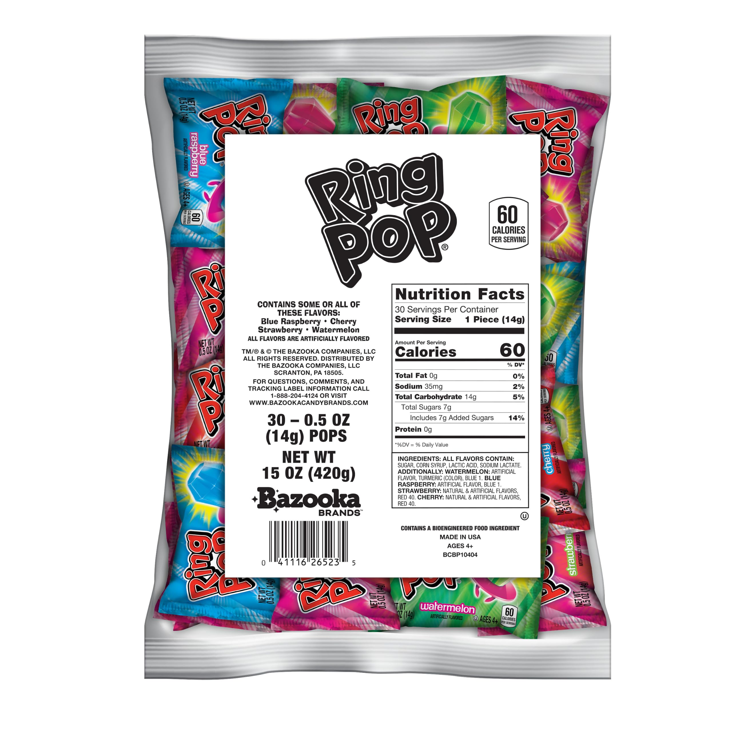 Ring Pop Halloween Candy Lollipops, 30 Count, Assorted Party Favors — original gift idea