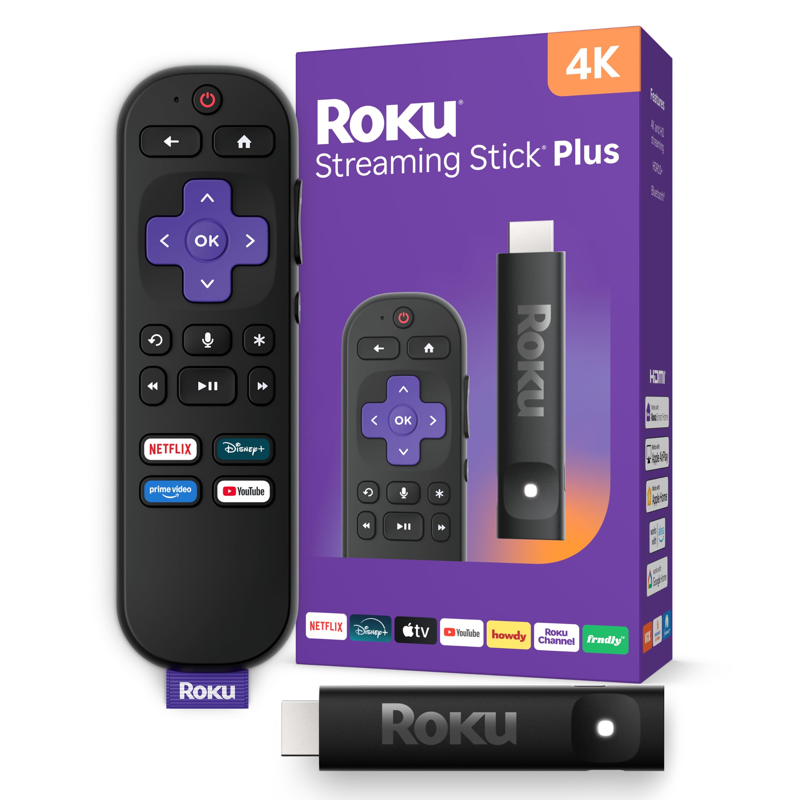 Roku Streaming Stick Plus with Voice Remote, 4K and HDR10+ — original gift idea
