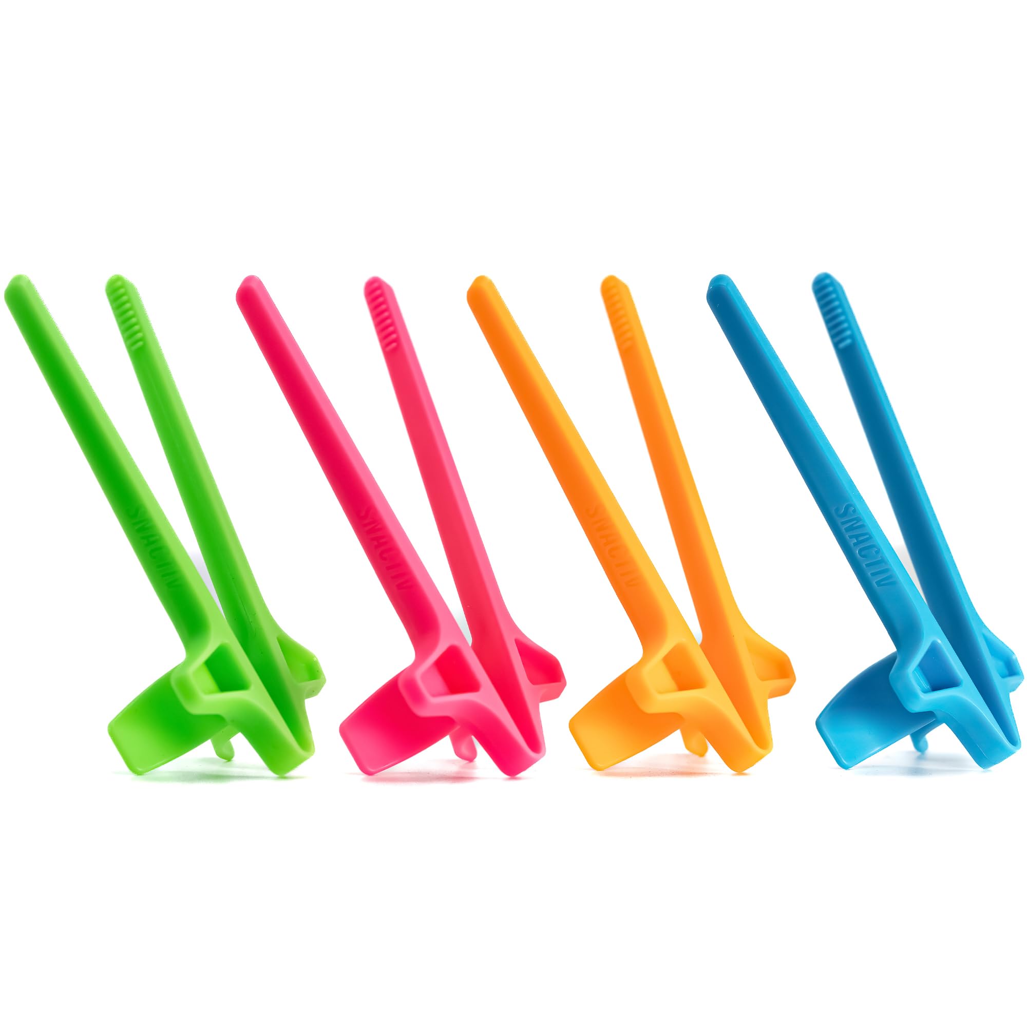 SNACTIV LITE Finger Chopsticks for Gamers 4PC NEON Bundle — original gift idea