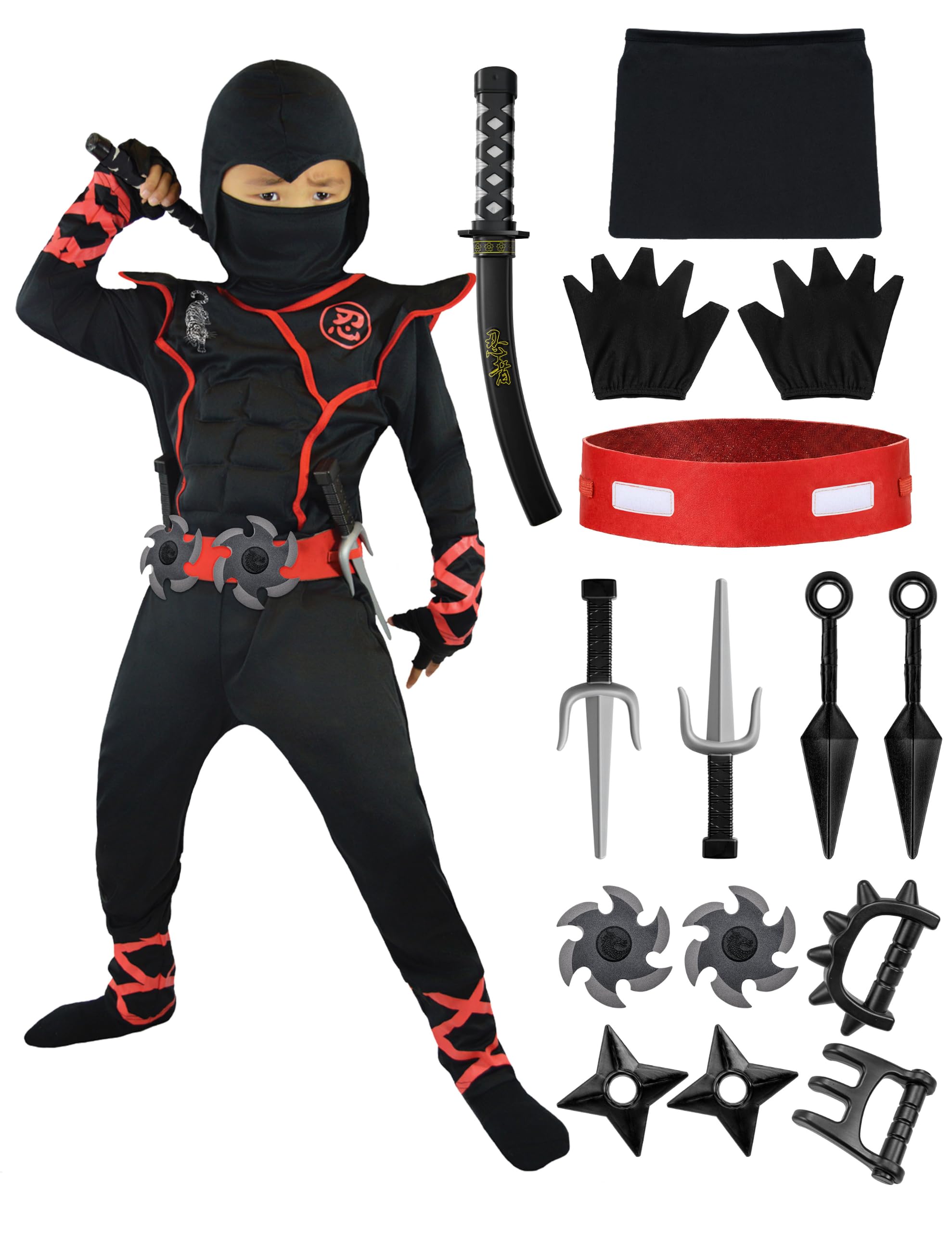 Spooktacular Creations Black Ninja Costume for Kids (Large, 10-12 yrs) — original gift idea