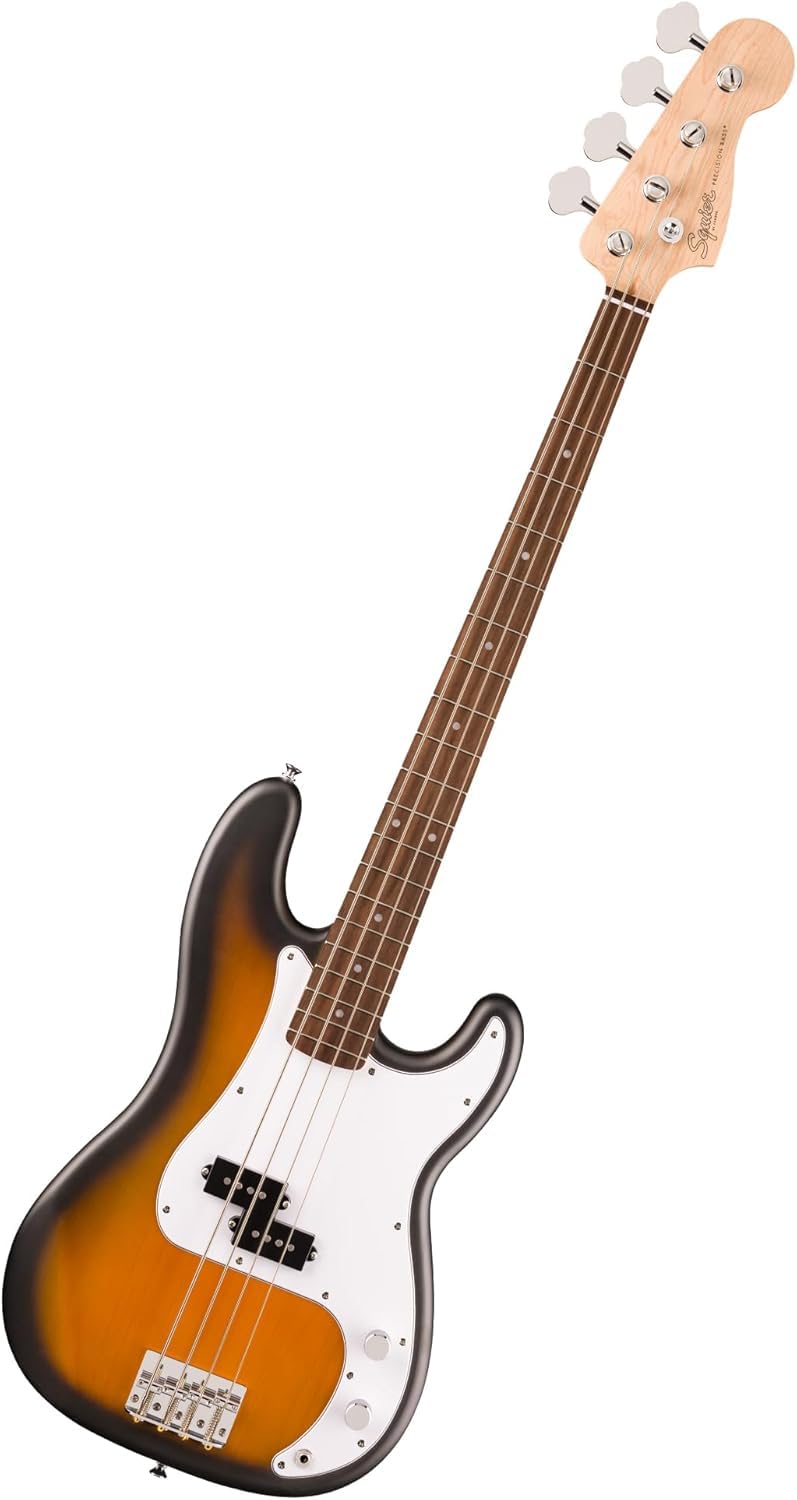 Fender Squier Debut Precision Bass Guitar, 2-Color Sunburst — original gift idea