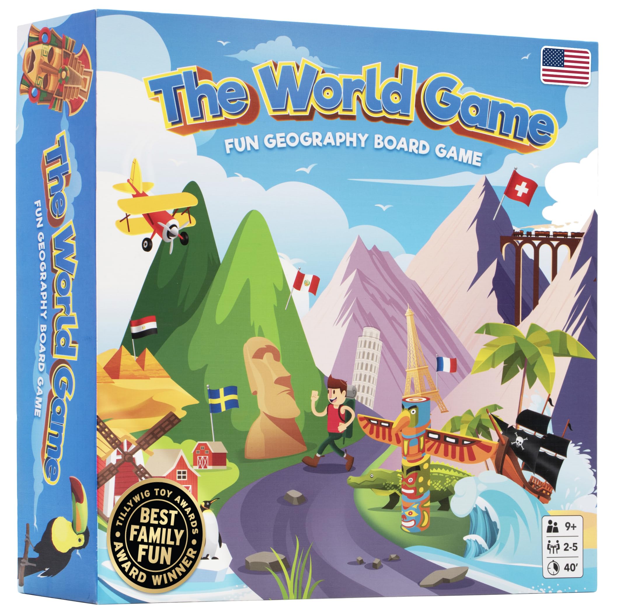 The World Game - Fun Geography Board Game - Educational Game for Kids & Adults — original gift idea