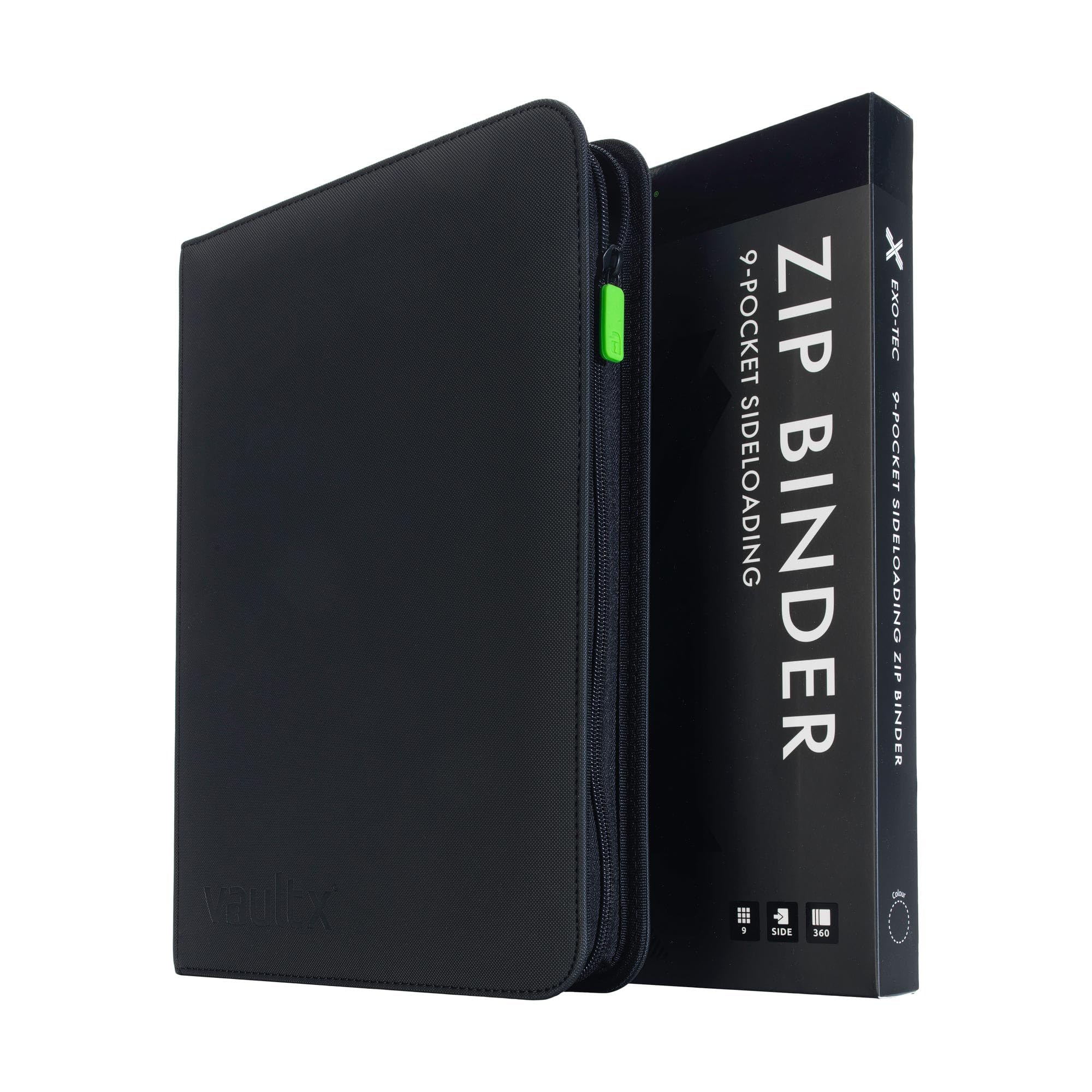 Vault X 9-Pocket Zip Trading Card Binder, 360 Cards (Black) — original gift idea