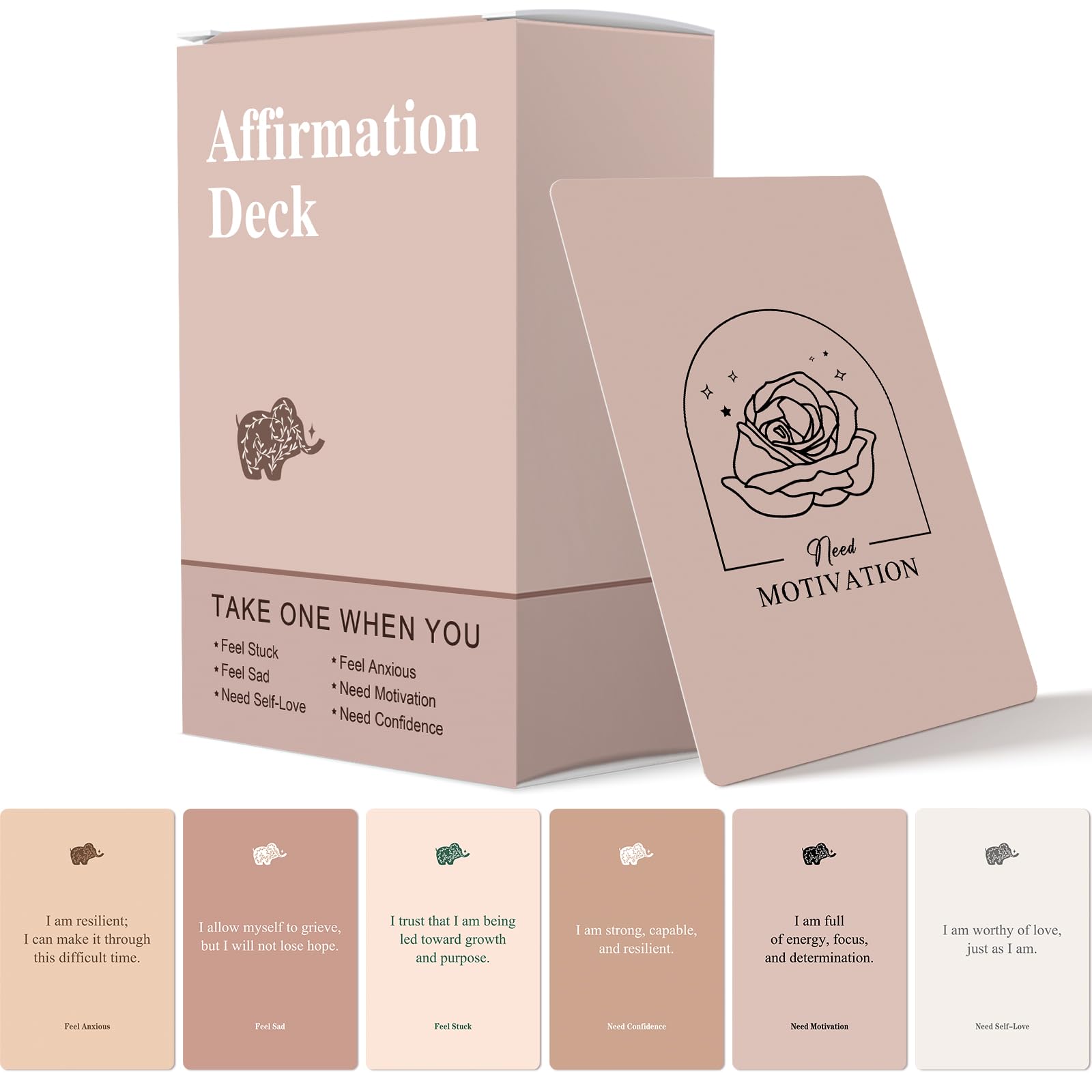 Affirmation Cards for Women — 120 Cards, 6 Themes — original gift idea
