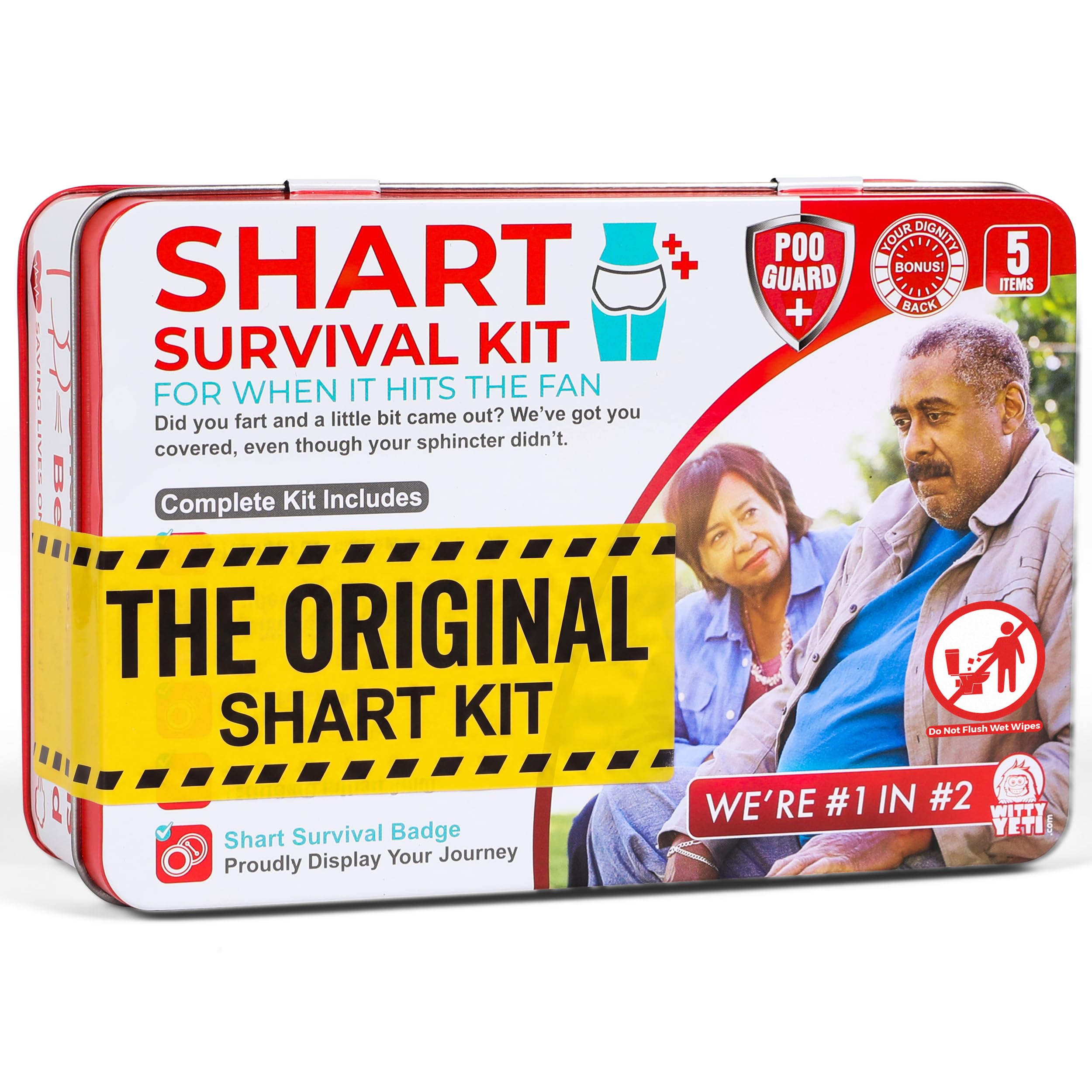 Witty Yeti Funny Shart Survival Kit Ultimate Poop Prank Gag Gift Set — original gift idea