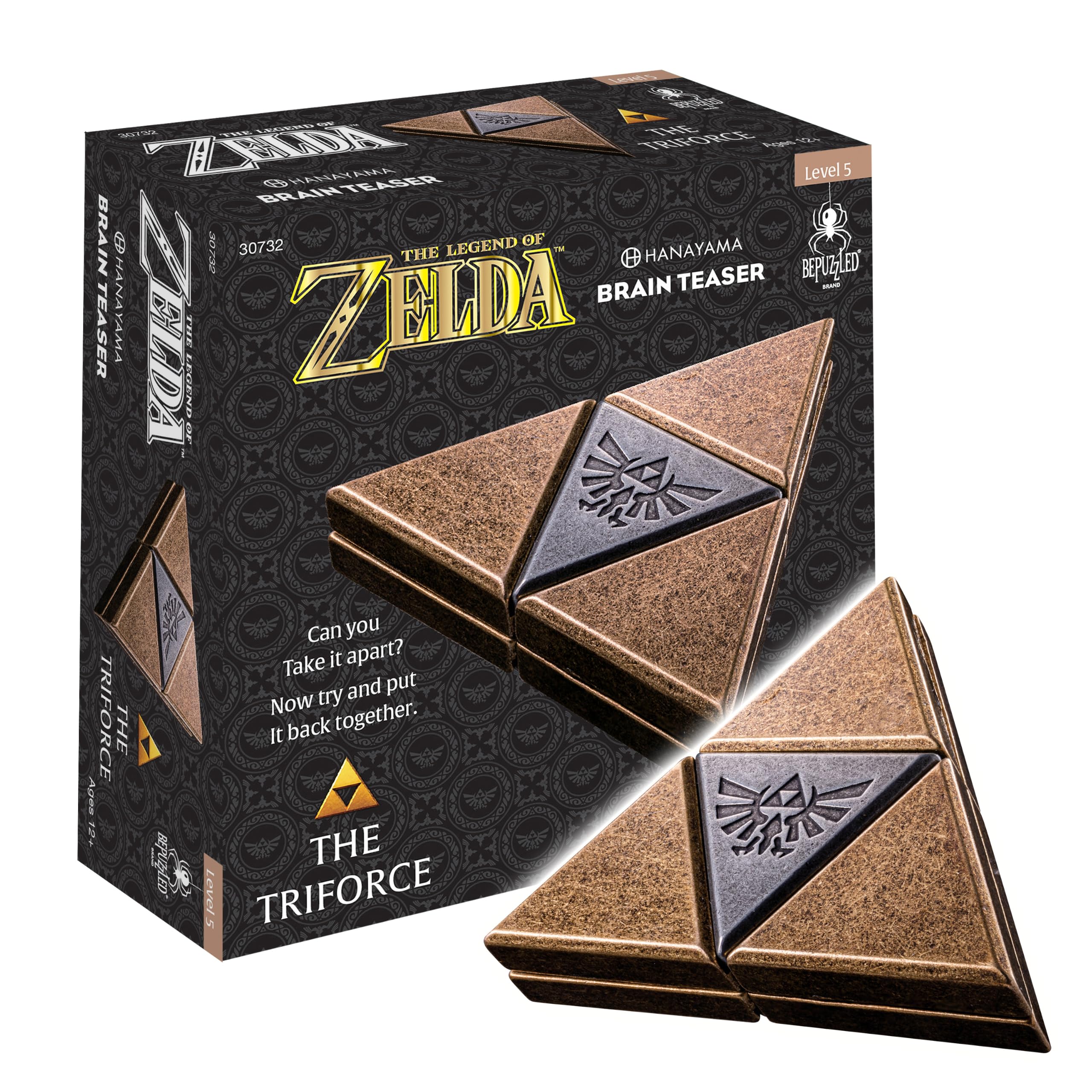 Legend of Zelda Triforce Hanayama Metal Brain Teaser, Level 5, Ages 12+ — original gift idea