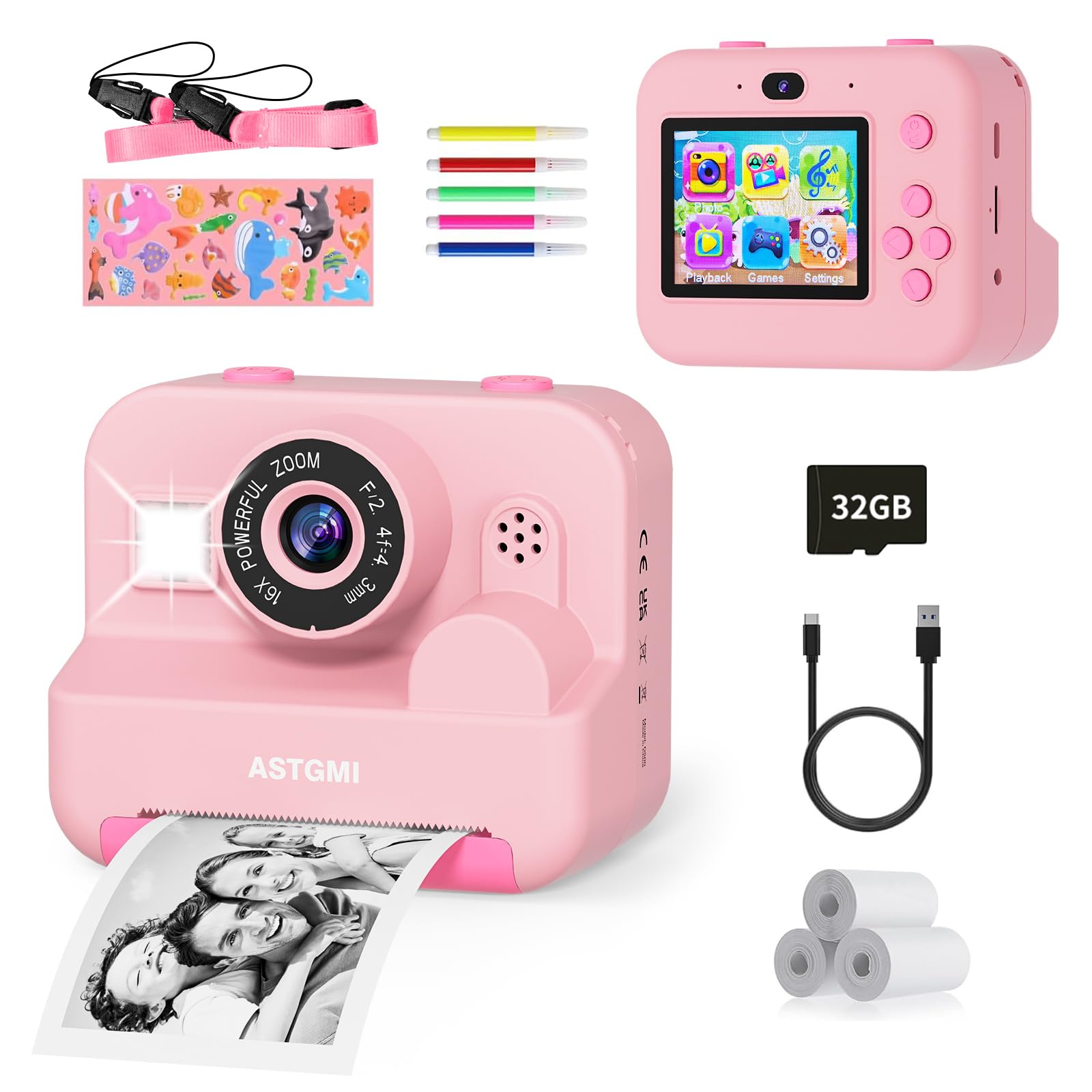 ASTGMI Appareil Photo Instantané Enfant — idée cadeau original
