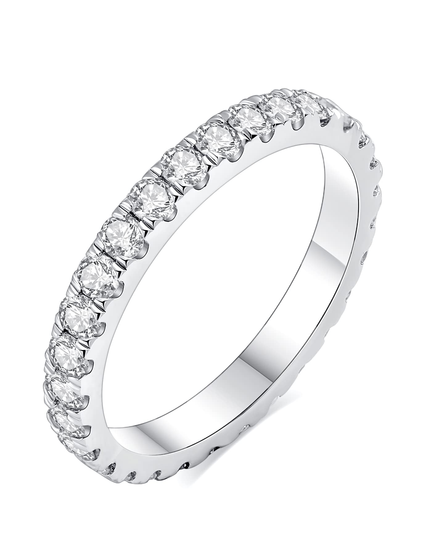 La bague moissanite éternelle empilable argent 925 — idée cadeau original