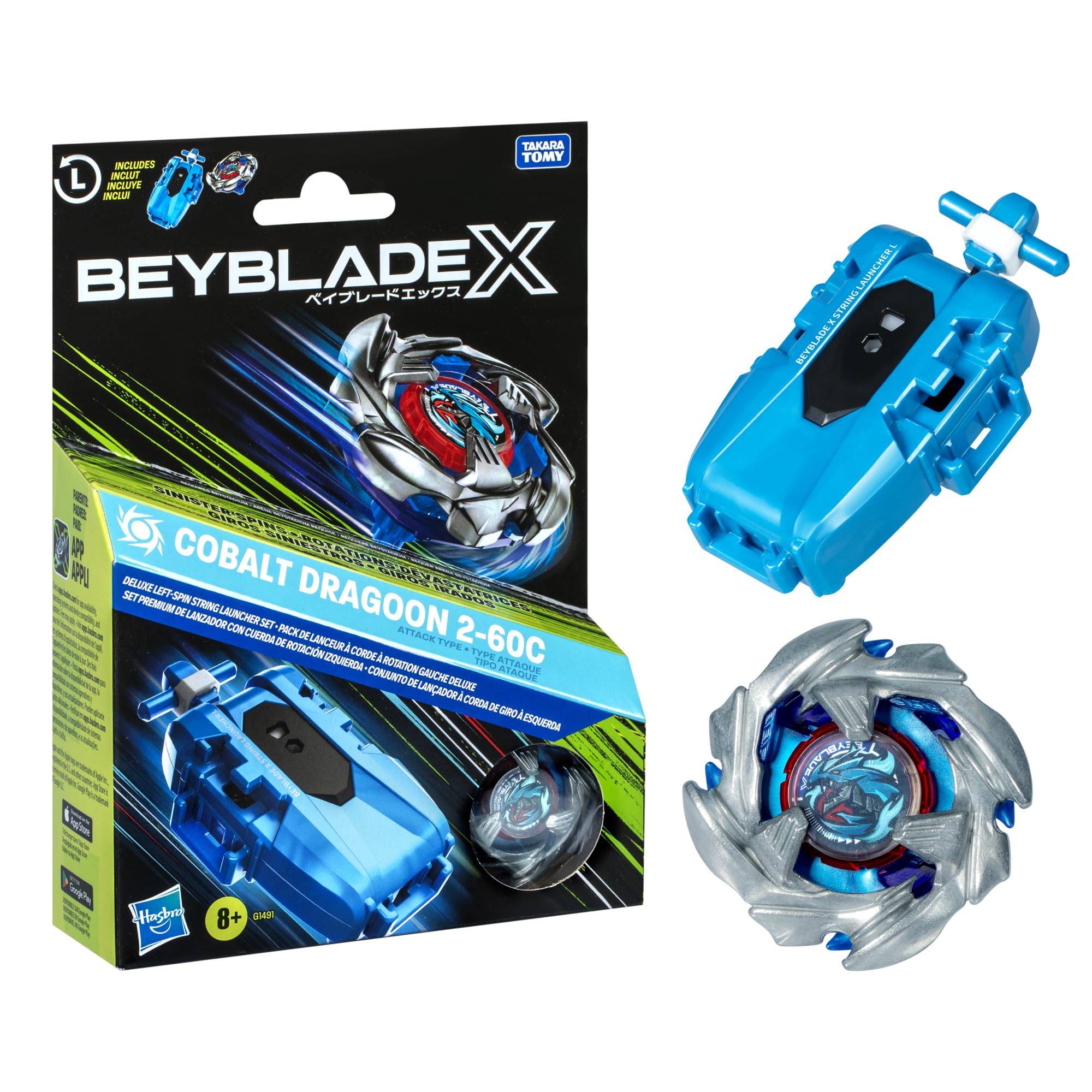 Beyblade X Cobalt Dragoon Deluxe Launcher Pack — original gift idea