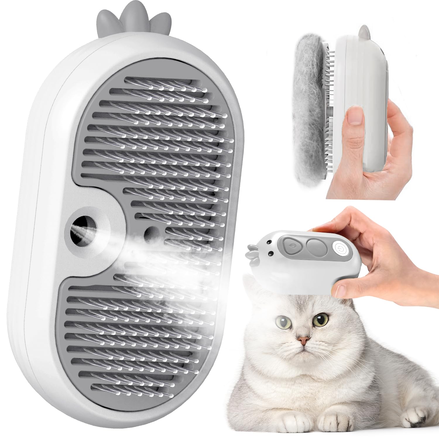 Brosse vapeur autonettoyante pour animaux — idée cadeau original