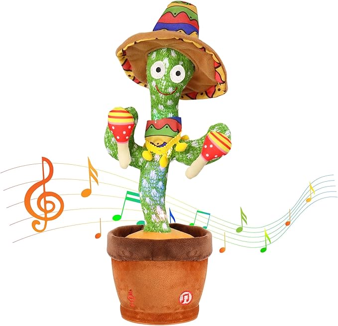 Le cactus qui danse et répète — cadeau drôle et insolite