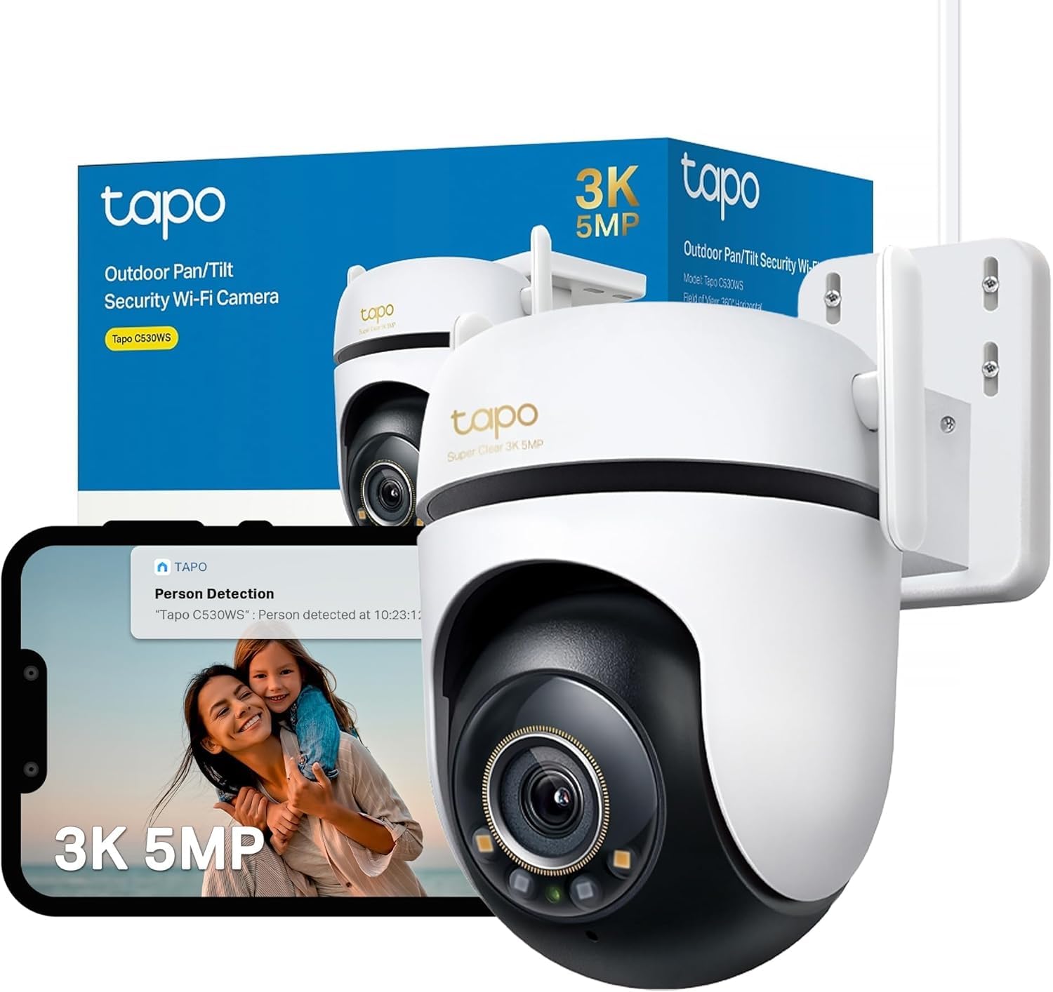 La caméra extérieure Tapo C530WS 360° avec vision nocturne couleur — cadeau drôle et insolite