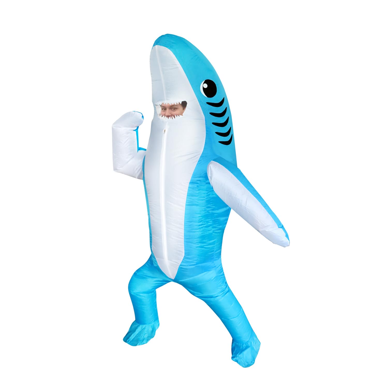FXICH Déguisement Requin Bleu Gonflable pour Adulte/Enfant — idée cadeau original
