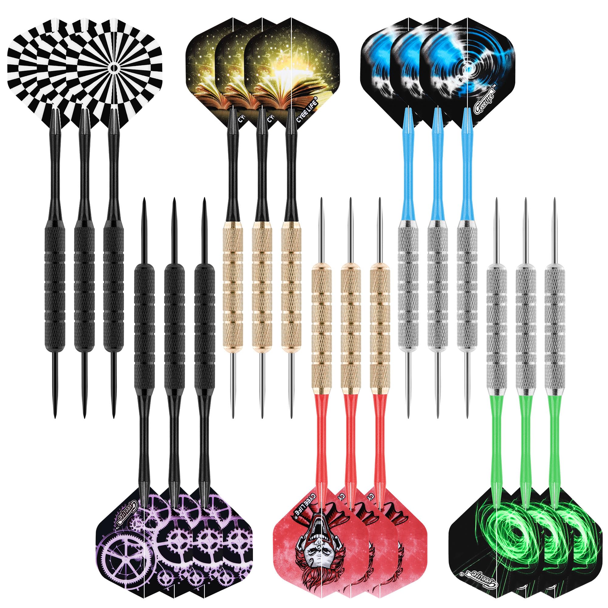 Le lot de 18 fléchettes professionnelles CyeeLife — idée cadeau original