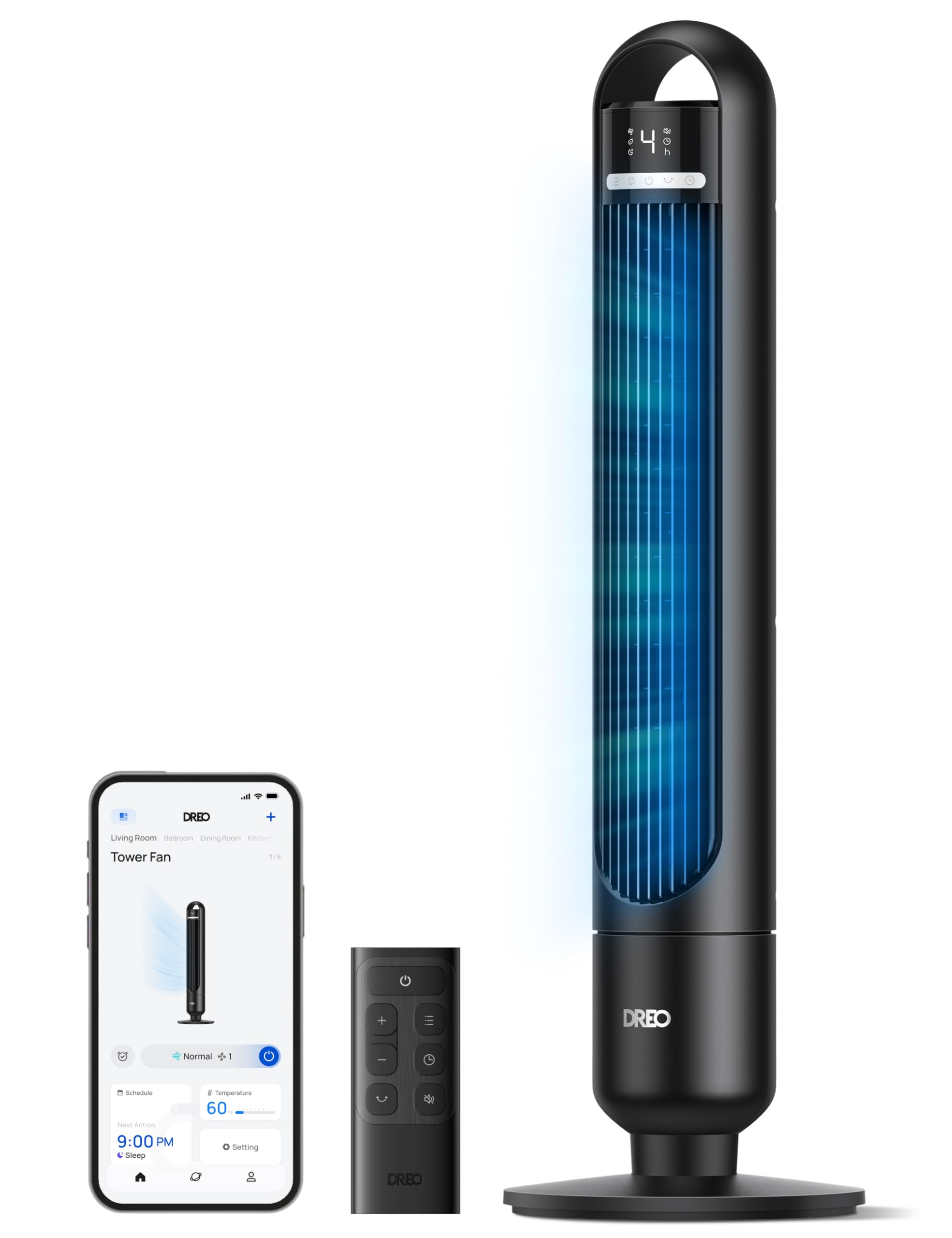 DREO Smart Tower Fan with Alexa & Google Home — original gift idea