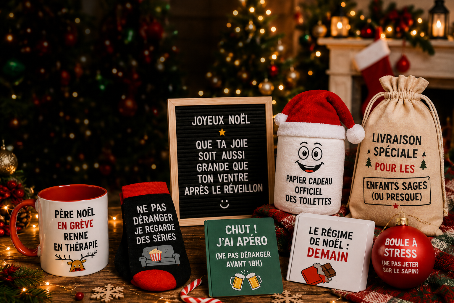 Les meilleures idées cadeaux Noël drôles pour toute la famille