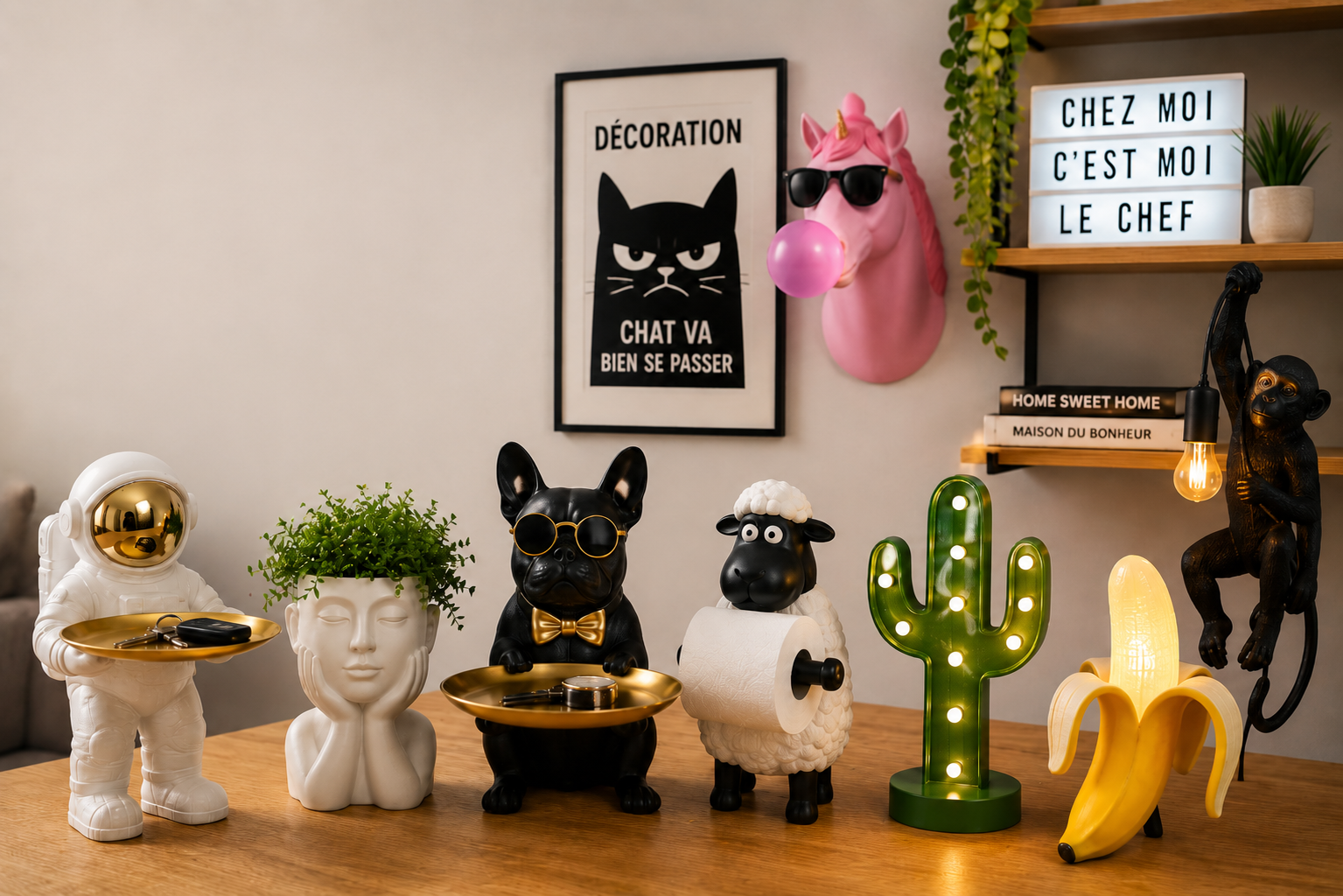 Les meilleurs objets insolites et drôles pour décorer sa maison