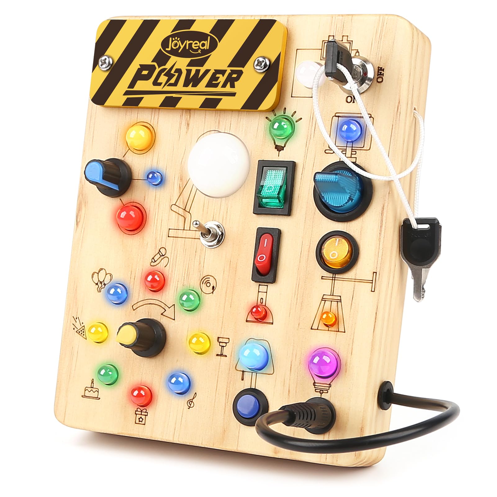 Joyreal Busy Board Montessori 19 LED — idée cadeau original