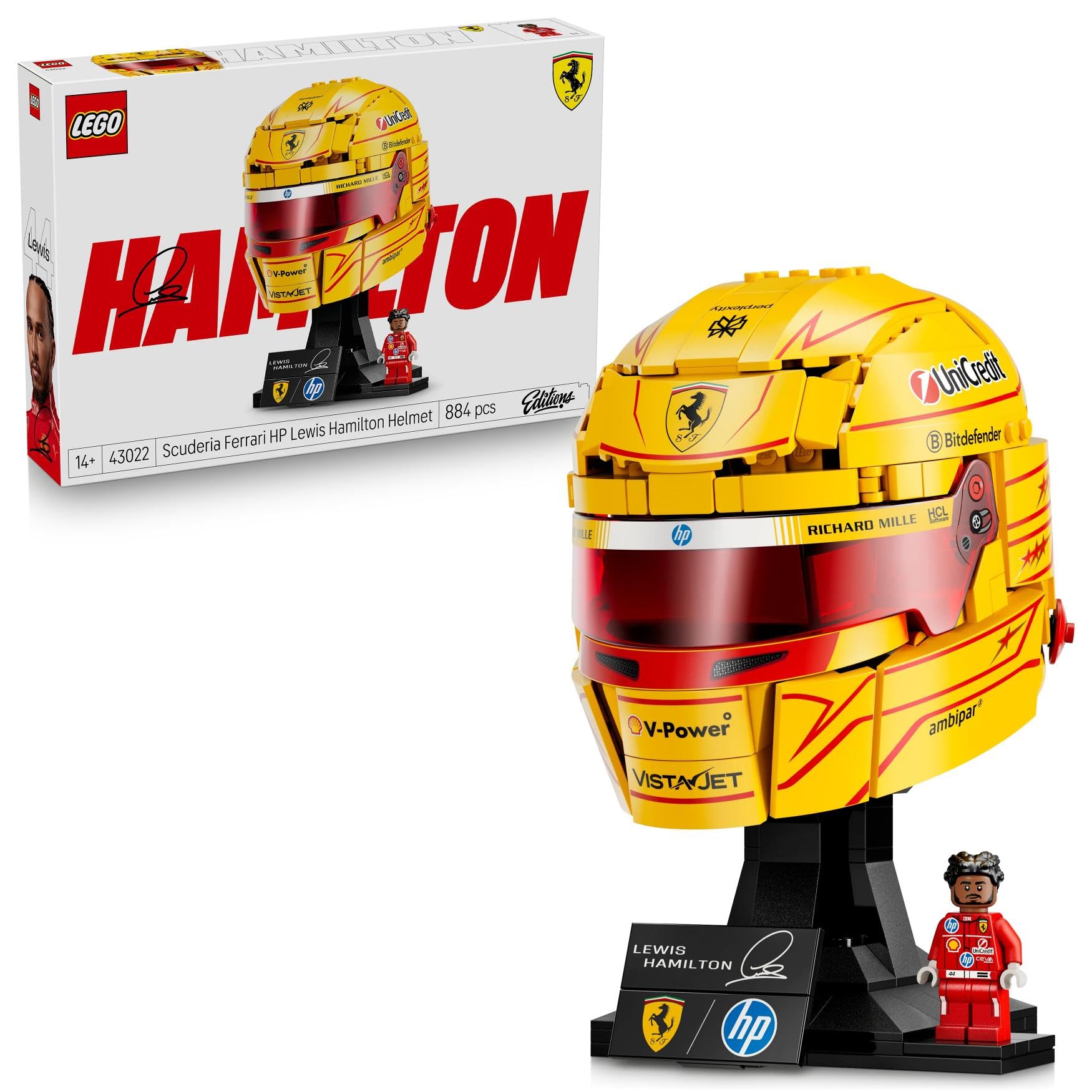 LEGO Éditions Scuderia Ferrari HP Casque Lewis Hamilton 43022 — idée cadeau original